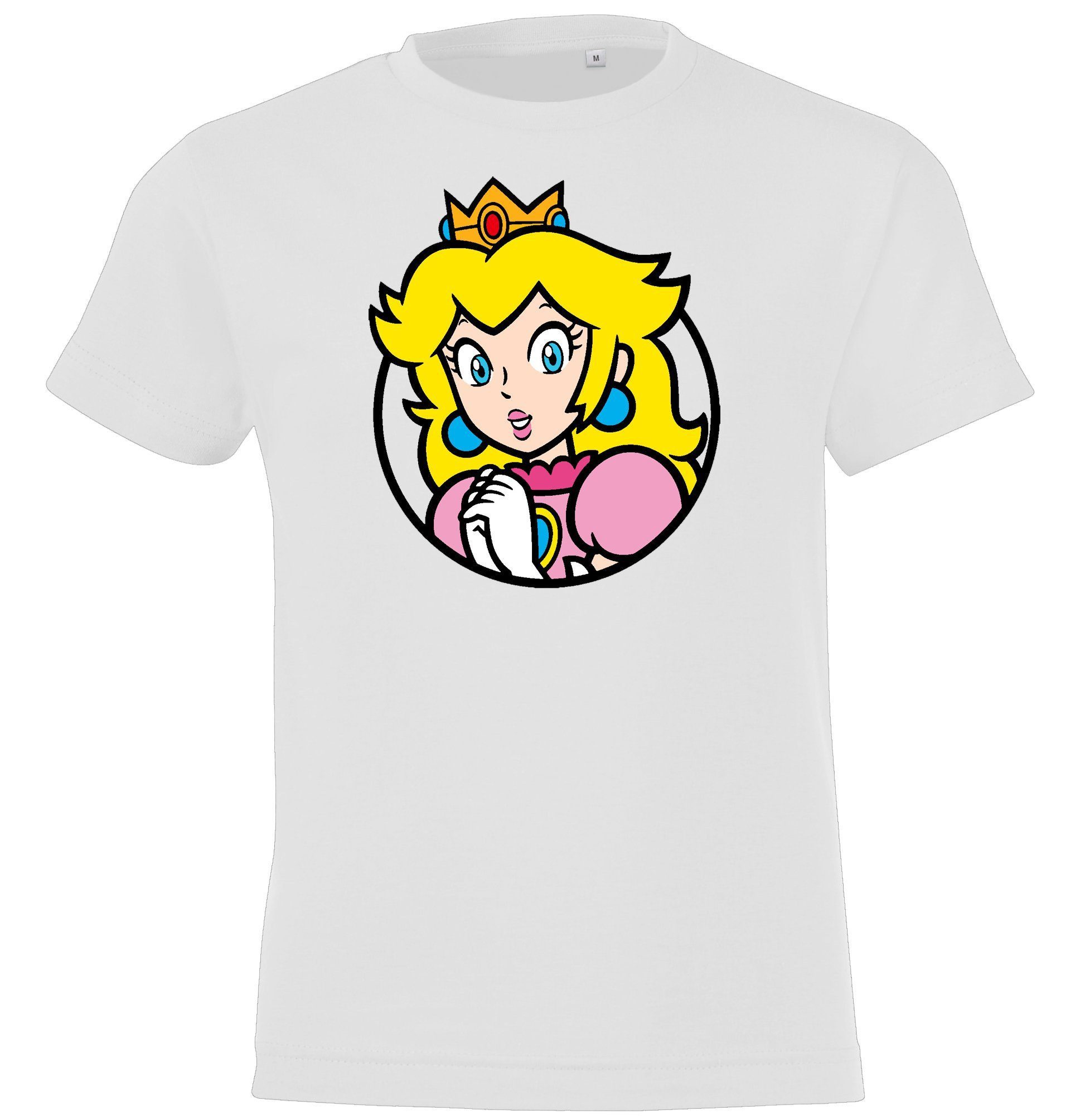 Youth Designz Print-Shirt Kinder T-Shirt Modell Peach Fun Print für Mädchen mit Retro Prinzessin Aufdruck