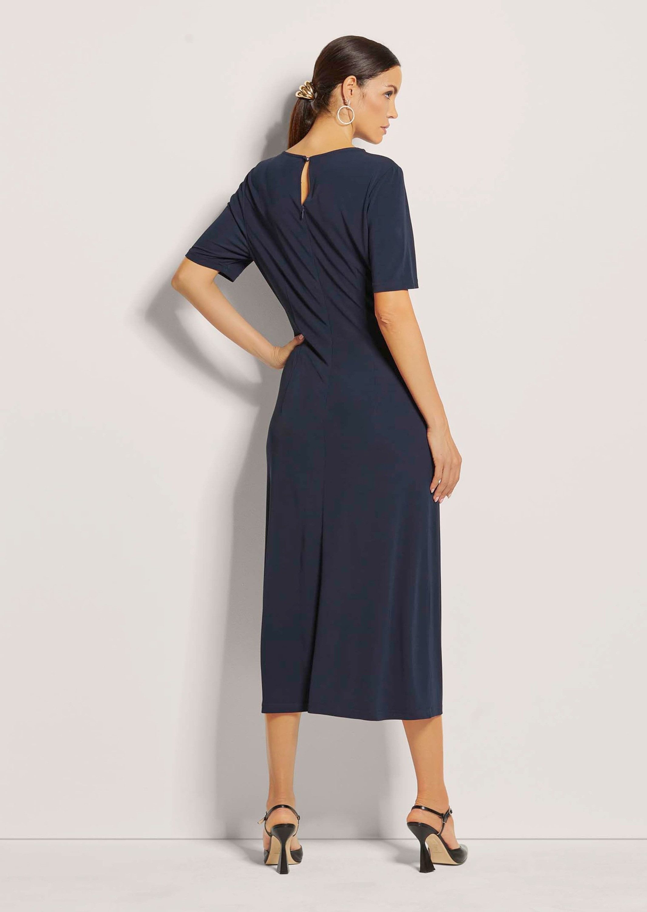 MADELEINE Maxikleid Halbarm-Kleid mit Taillenband