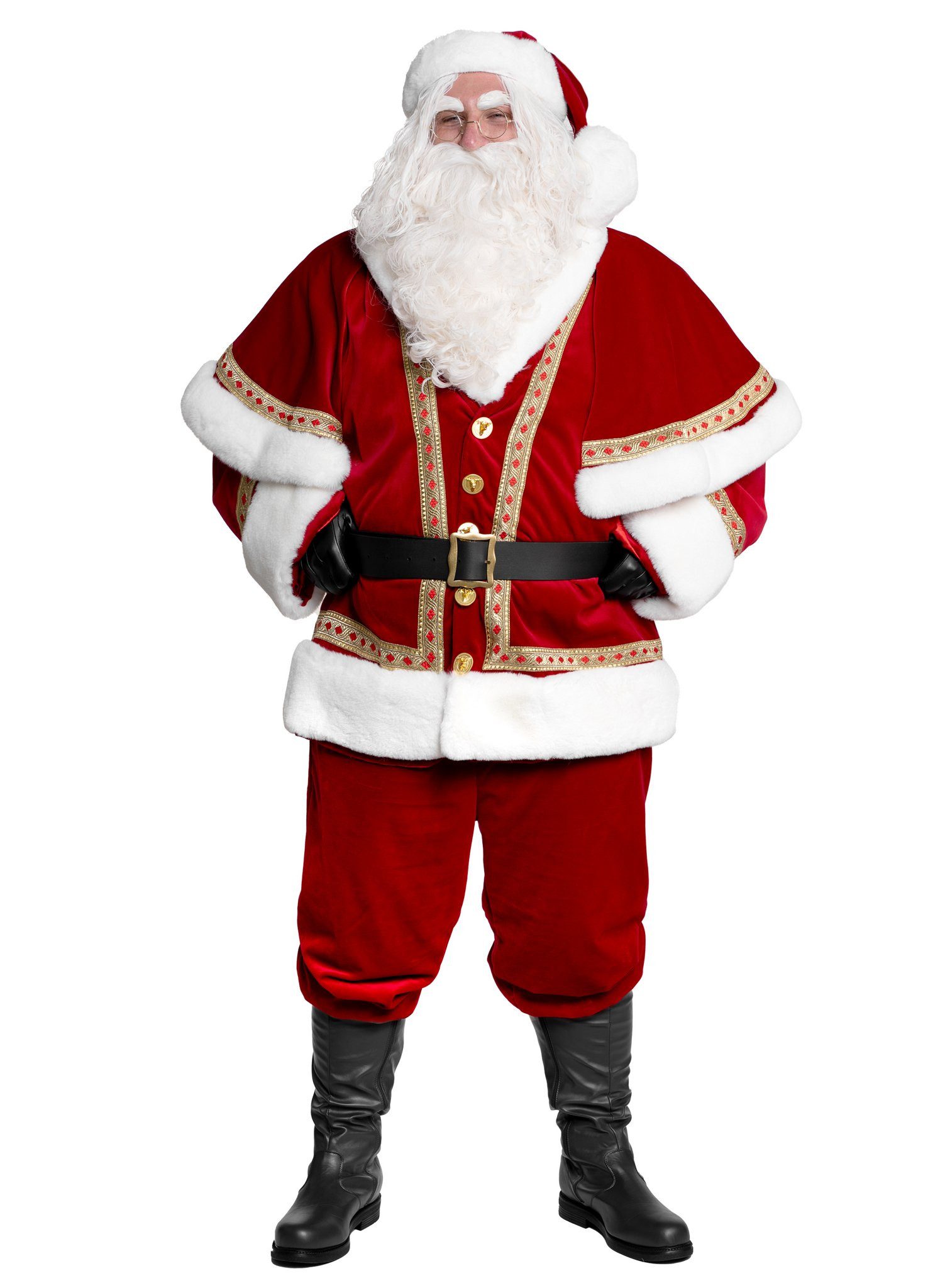 Andracor Kostüm Weihnachtsmann Ledergürtel Deluxe für Weihnachten, Ein hochwertiger, schwerer Gürtel für 'echte' Weihnachtsmänner!