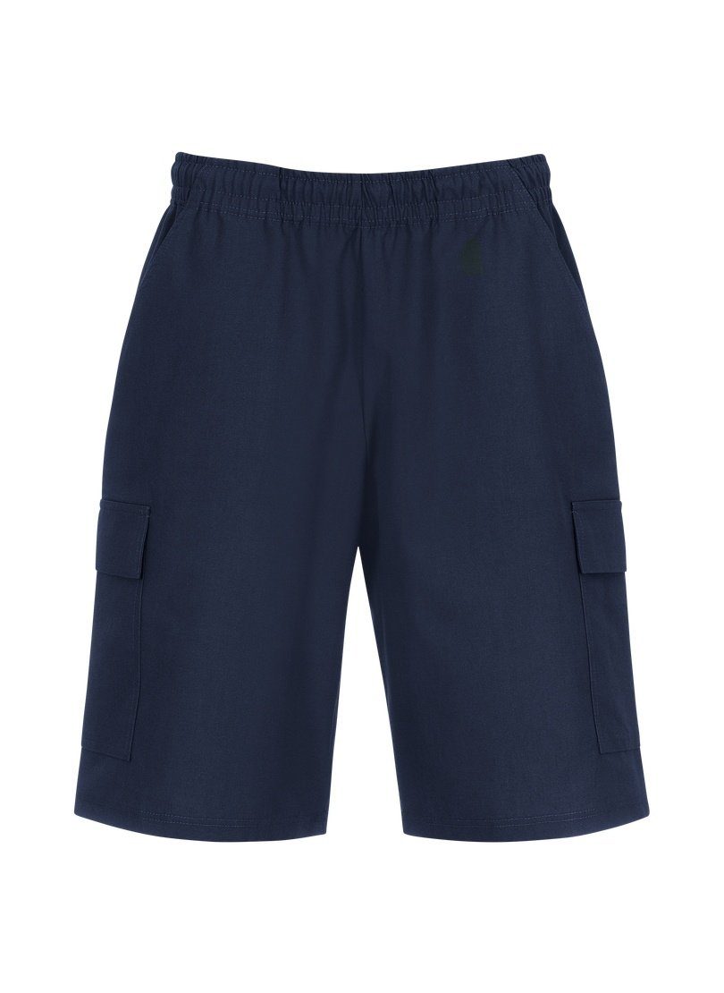 Trigema Jerseyhose TRIGEMA Cargo-Bermuda aus 100% Baumwolle navy