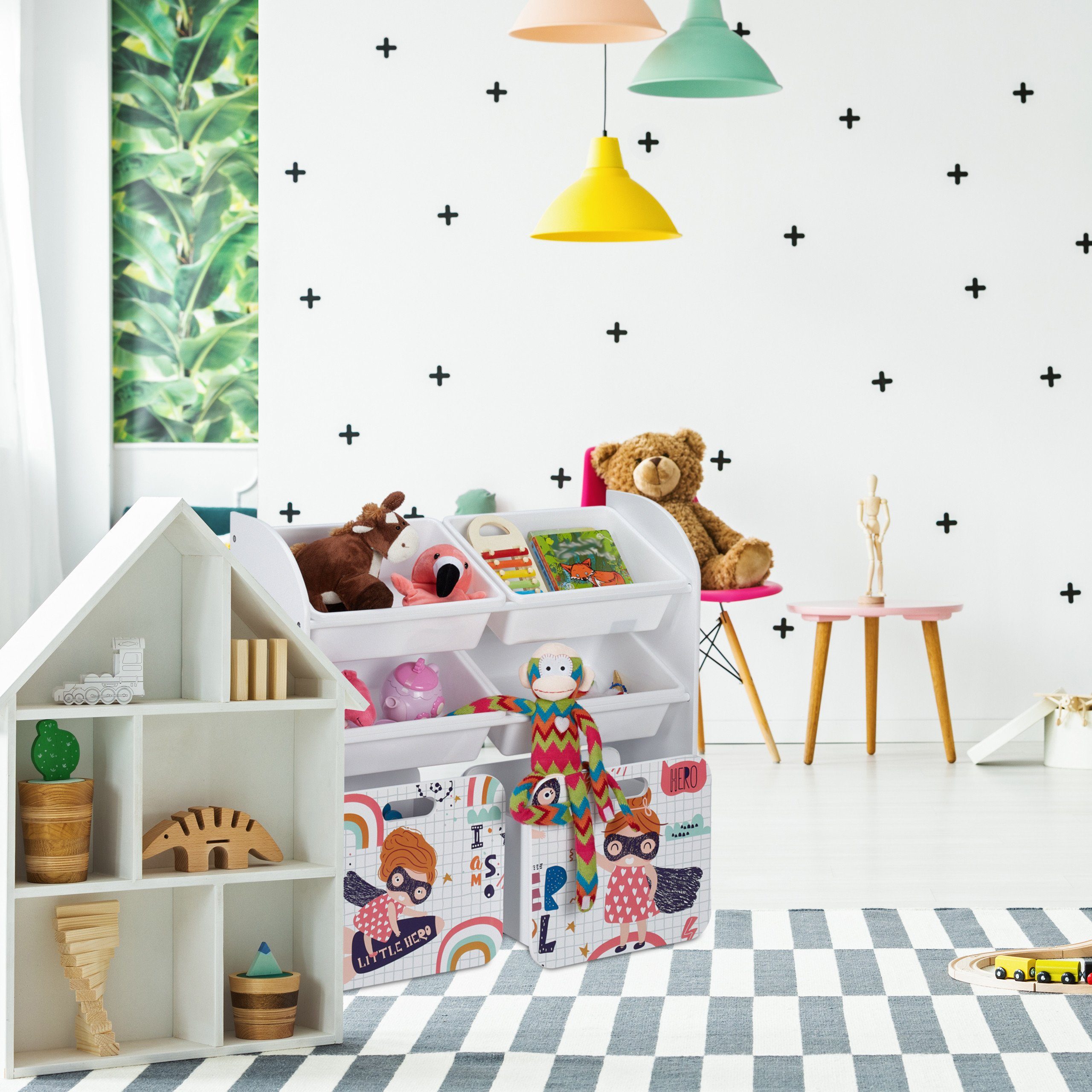 relaxdays Heldin" Standregal Kinderregal "Kleine