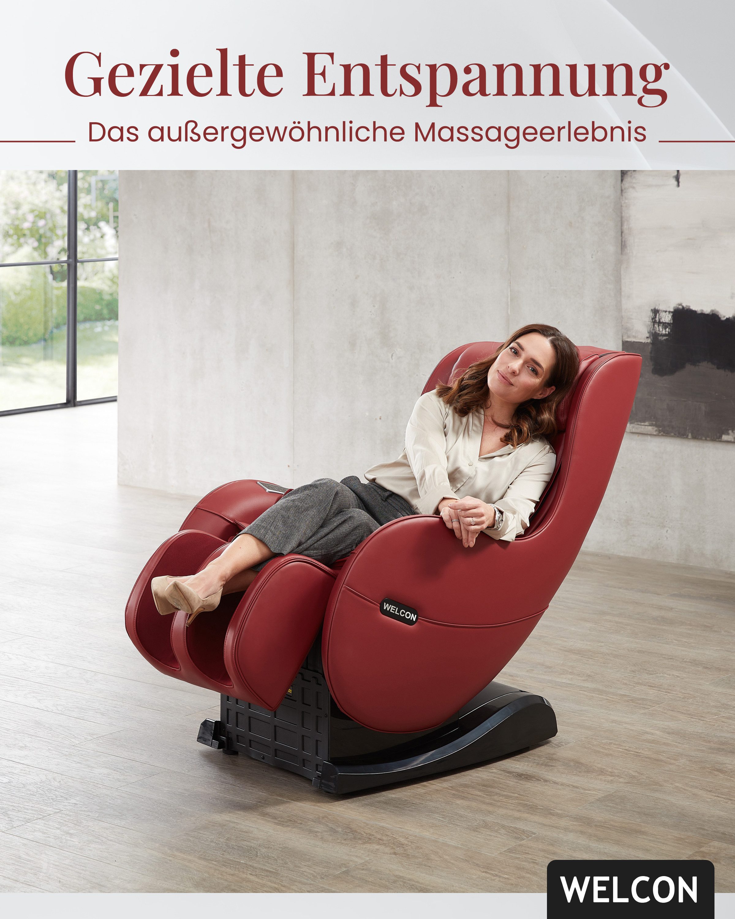 WELCON Massagesessel WELCON Massagesessel EASYRELAXX in beige, braun, schwarz und rot