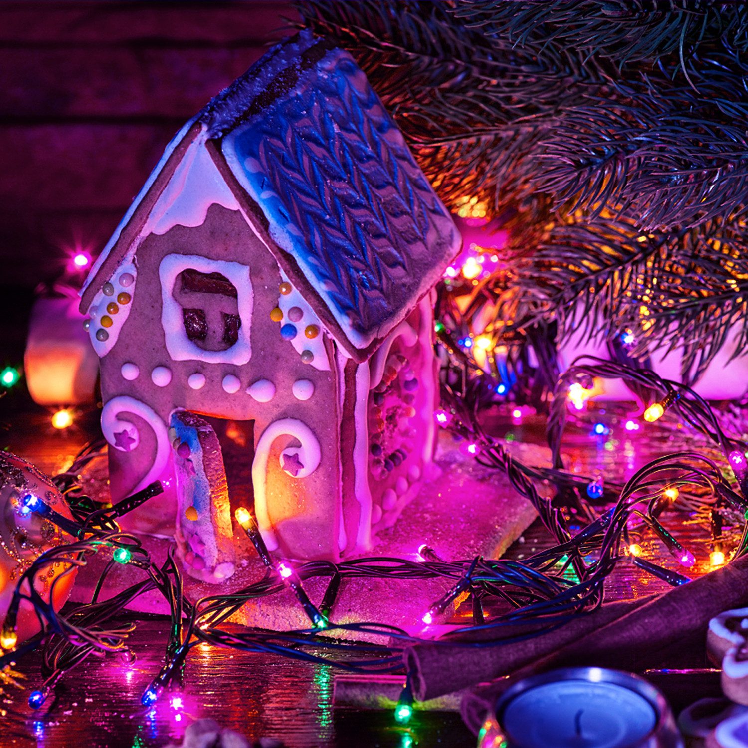 FIVMEN LED-Lichterkette Weihnachtsbeleuchtung Weihnachtsdeko Innen/Außen Warmweiß & Bunt