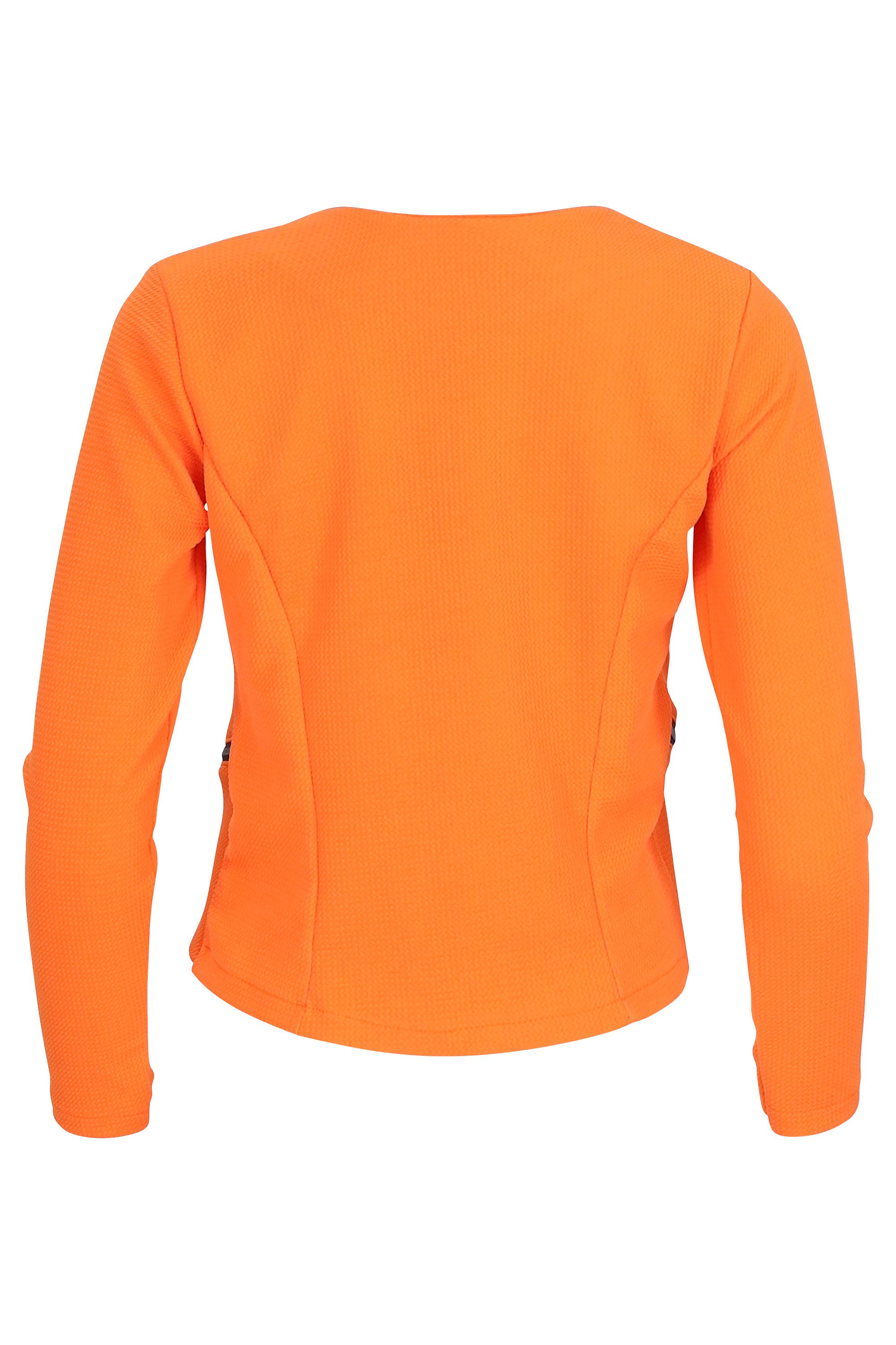 malito more than fashion Jackenblazer malito Damen Blazer ohne Kragen, Sakko im Basic Look, Kurzjacke mit Sweatblazer im Basic-Look