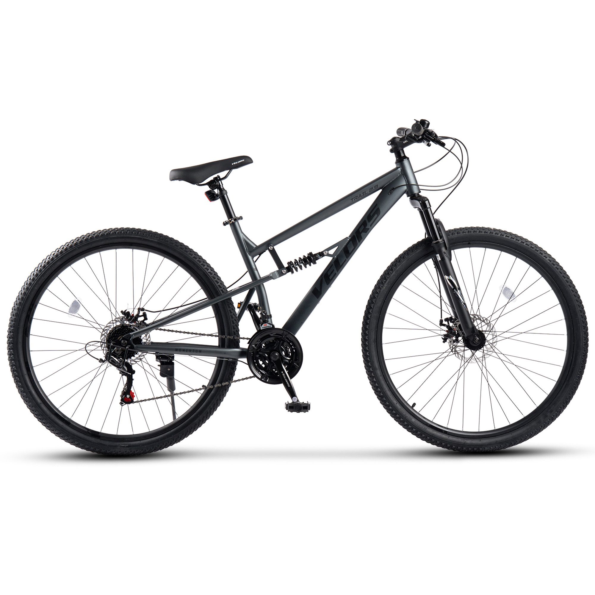 Velors Mountainbike 29 Zoll Fahrrad für Herren Damen Jungen, 21 Gang Shimano Tourney Schaltwerk, mechanische Scheibenbremse Fully MTB Fahrrad Bike für Damen Herren