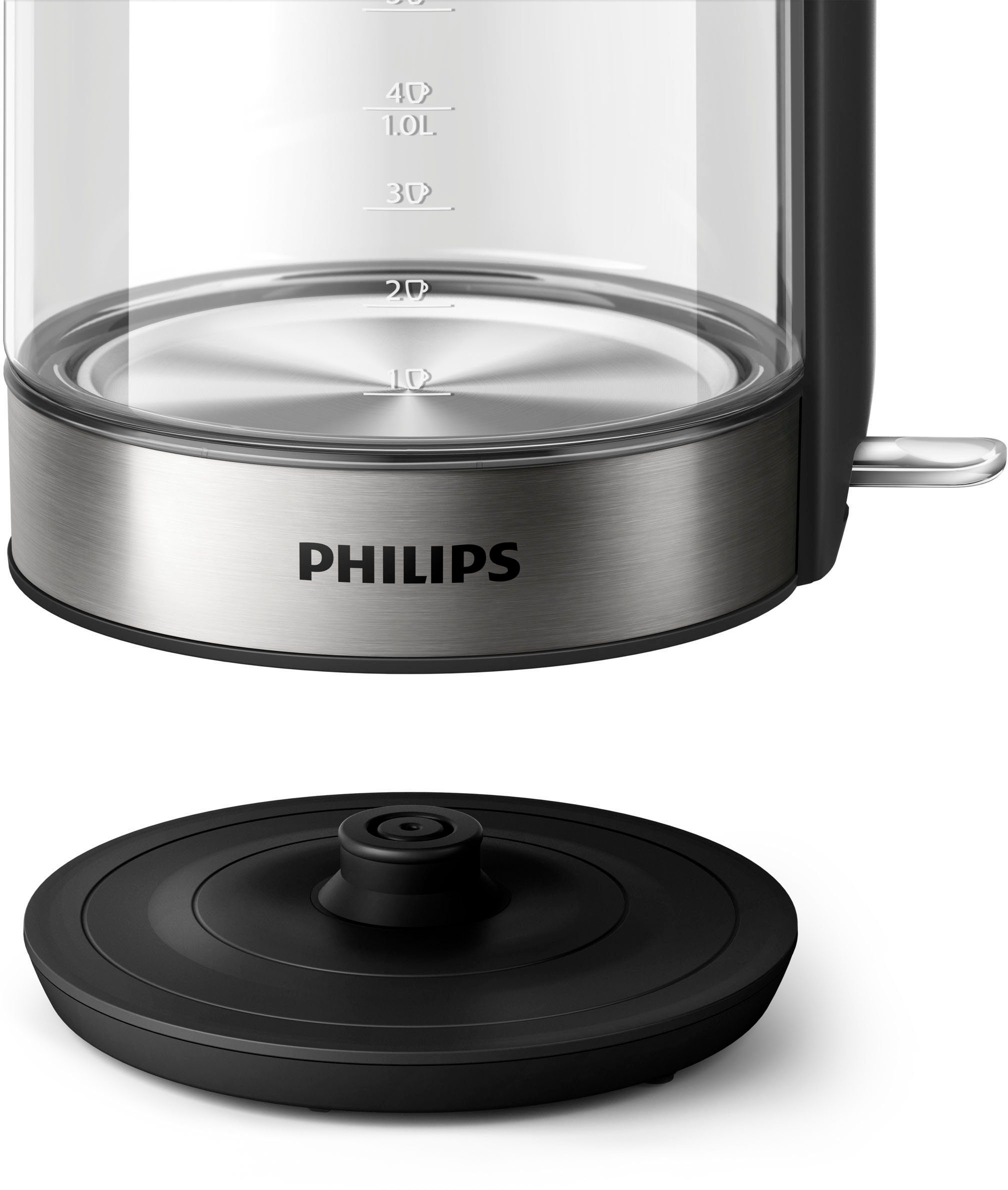 Philips Wasserkocher Series 5000 HD9339/80, 1,7 l, 2200 W, Glasgehäuse, Trockengehschutz – Bild 4 von 5