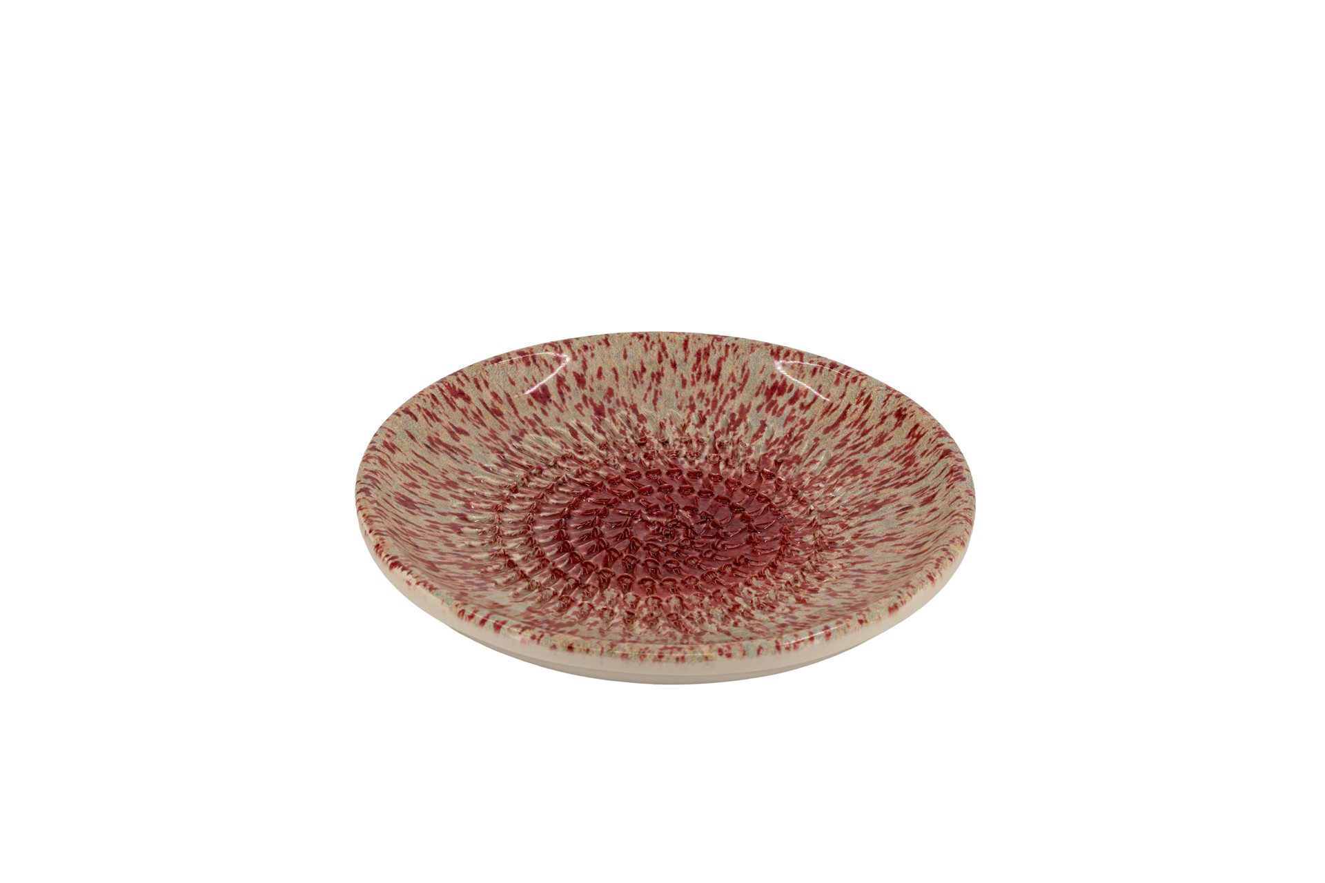 Kaladia Multireibe Reibeteller in Pink gesprenkelt - zum Zerkleinern von Zutaten, Keramik, handbemalte Küchenreibe aus Keramik - Made in Spain