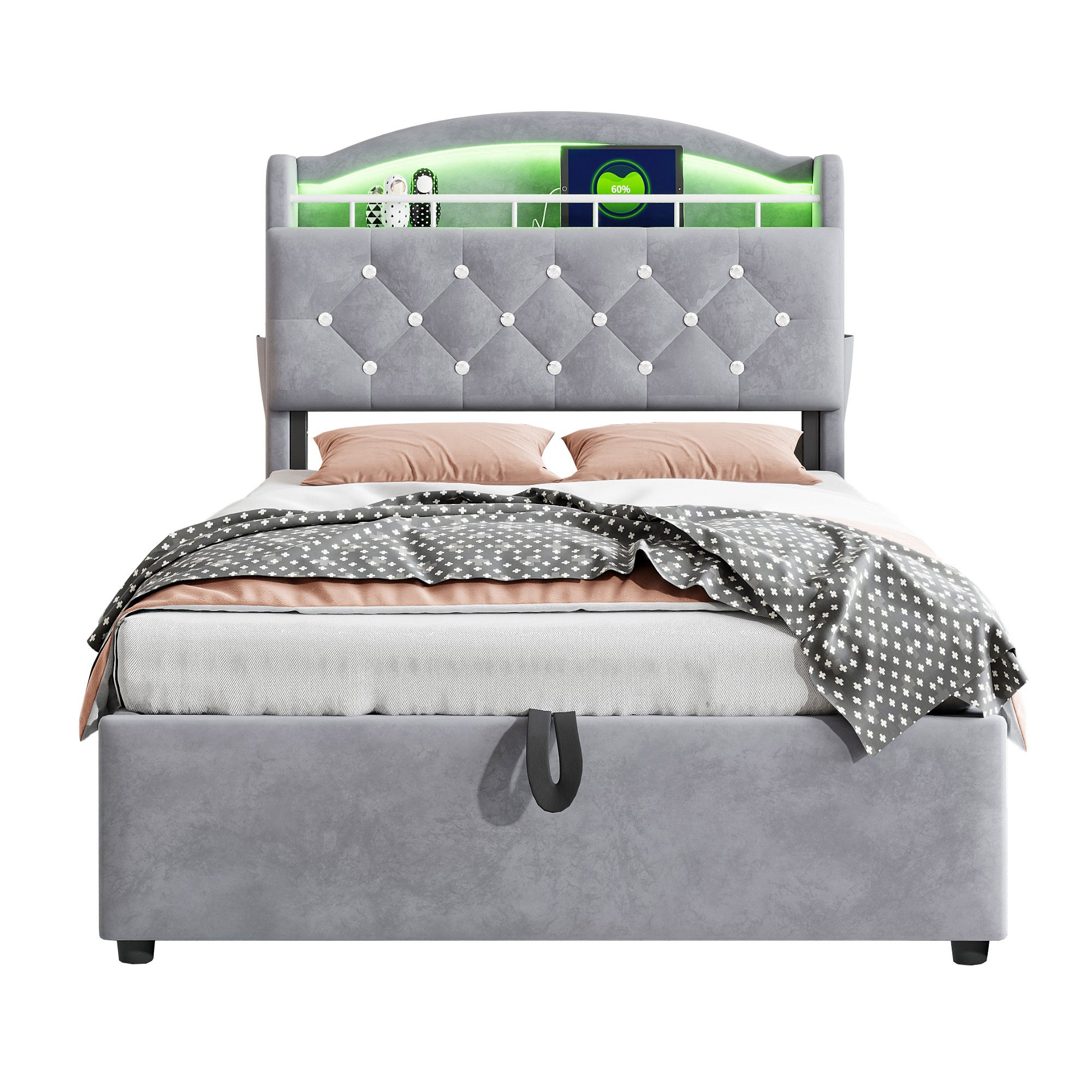 REDOM Kinderbett mit Stauraum, LED-Beleuchtung & günstig online kaufen