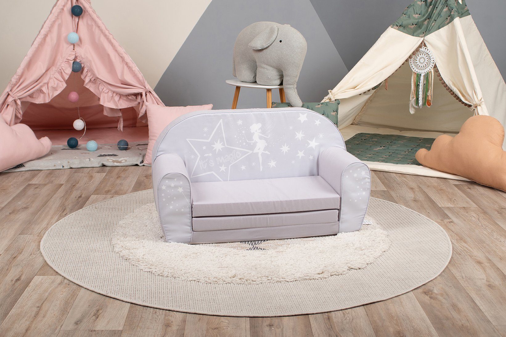Grey, in für Kinder; Knorrtoys® Fairy Europe Made Sofa