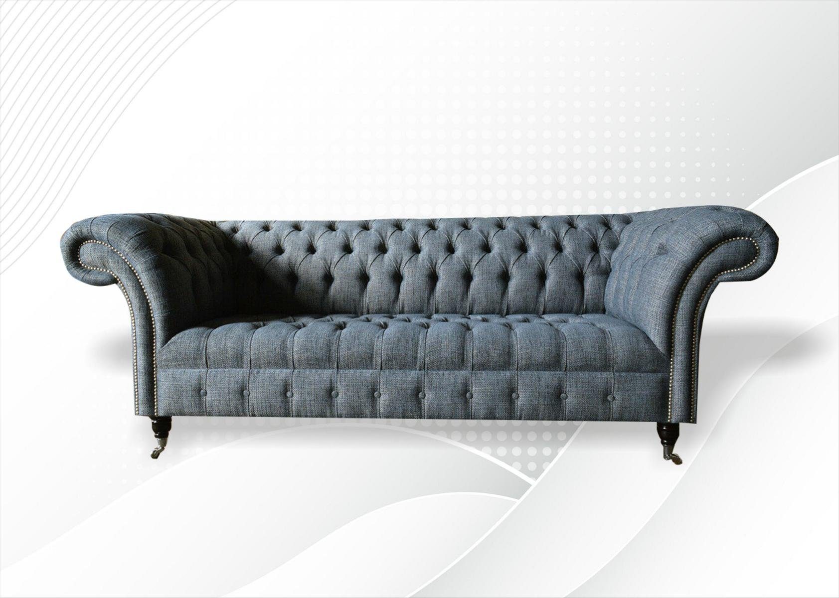 JVmoebel Chesterfield-Sofa, Chesterfield 3 Sitzer Design Couch Sofa cm 225 Sofa