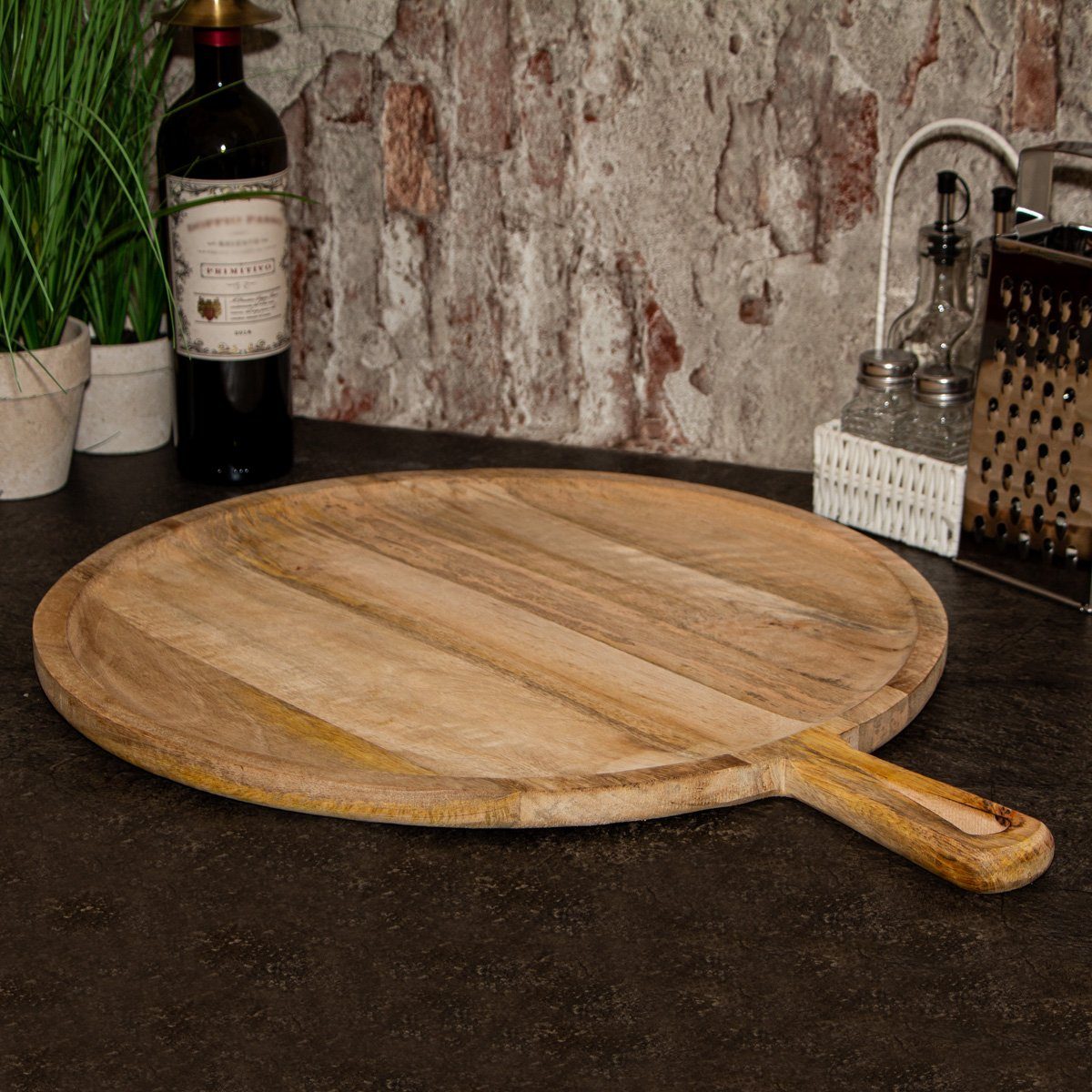 Antikas Wanddekoobjekt Holzbrett Schneidbrett Küchenbretter Pizzabrett Präsentation - 50,0 x