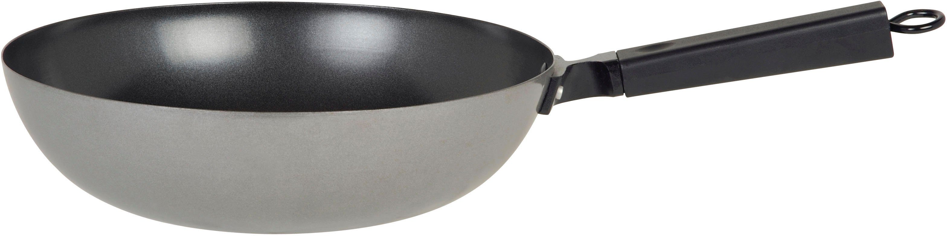 GSW Wok Mandarin, Karbon-Stahl, schwere Qualität, Antihaft-Versiegelung, Ø 30 cm, Induktion