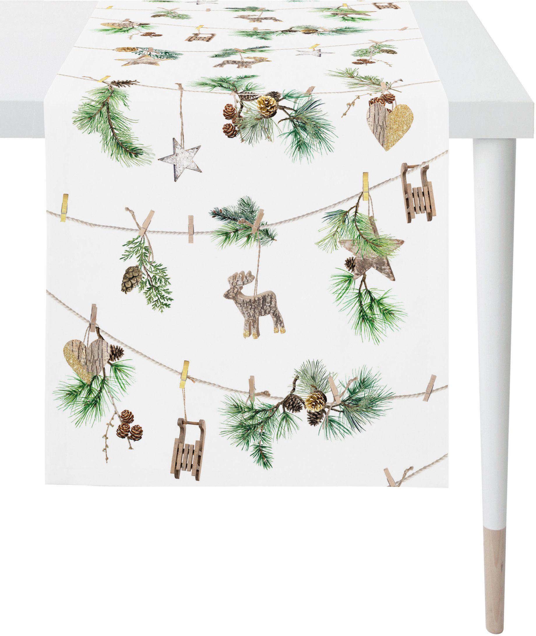APELT Вузькі скатертини 9532 WINTERWELT, Weihnachtsdeko, Weihnachten (1-tlg), Digitaldruck