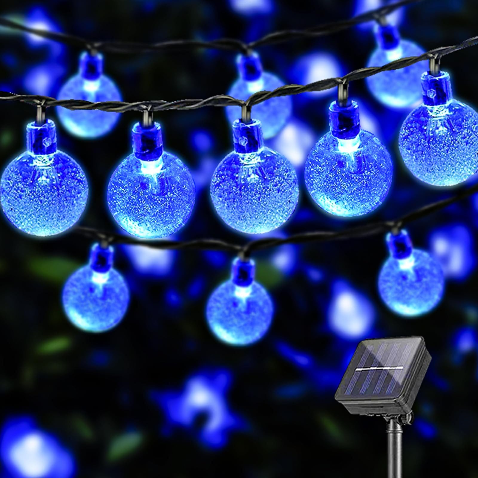 LQWELL LED Solarleuchte LED Kugel-Lichterkette Außen Solar Gartenleuchte, K günstig online kaufen