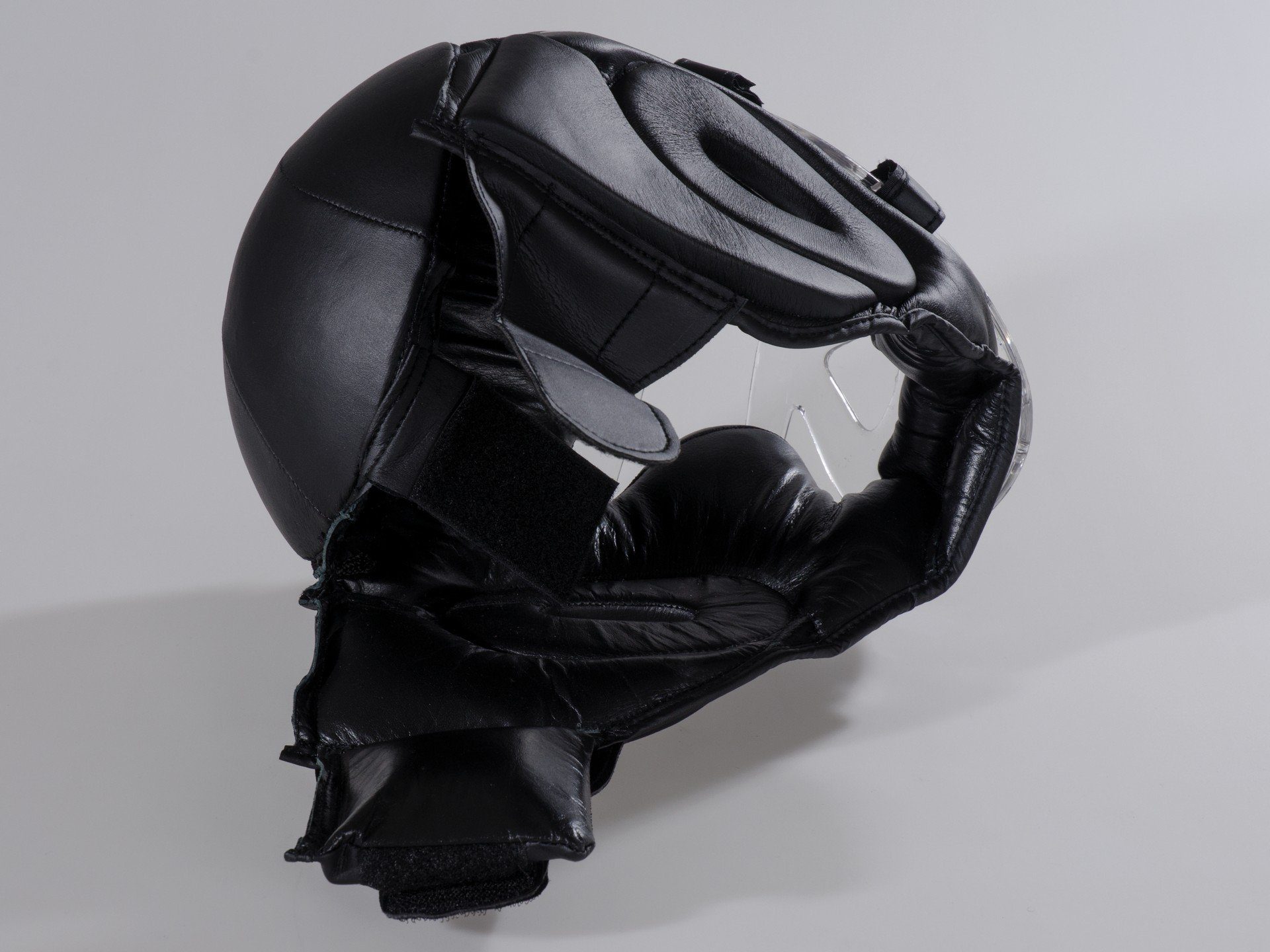 KWON Kopfschutz Kampfsport Plexiglas Maske Krav Maga Boxen Budo Kopfschutz, Luxusausgührung, Waffenkampf, SV, Vollkontakt, S - XL