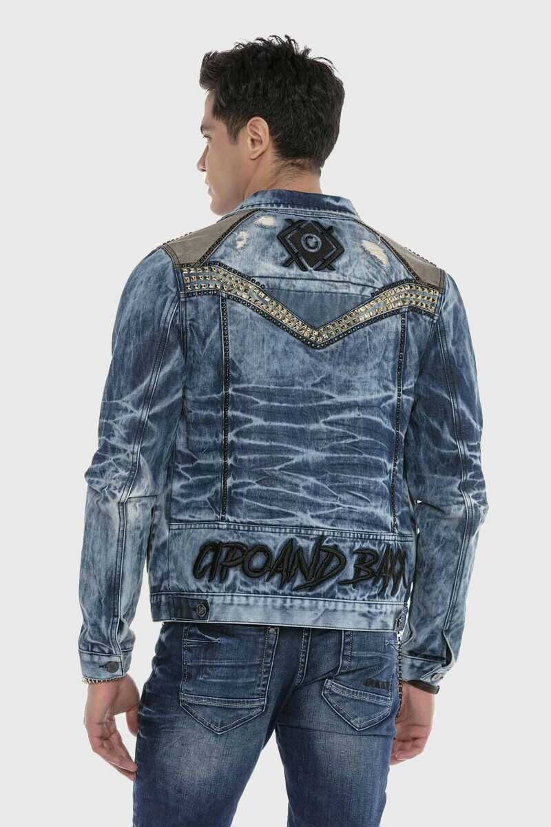 Cipo & Baxx Jeansjacke Jacke mit Ziersteinen günstig online kaufen