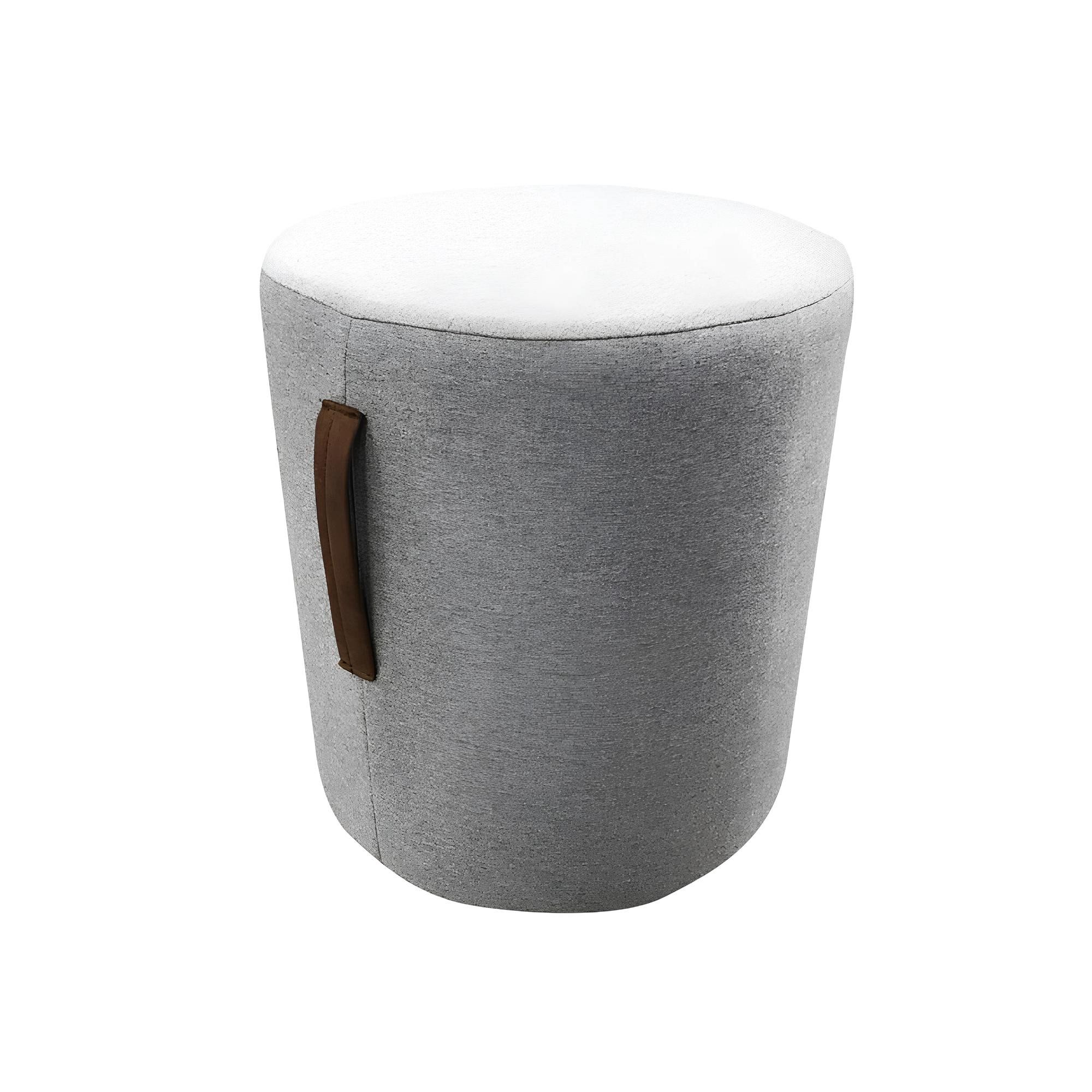 Xlmoebel Hocker Runder gepolsterter Pouf in modernem Design für jeden Raum (Hocker), Hergestellt in Europa