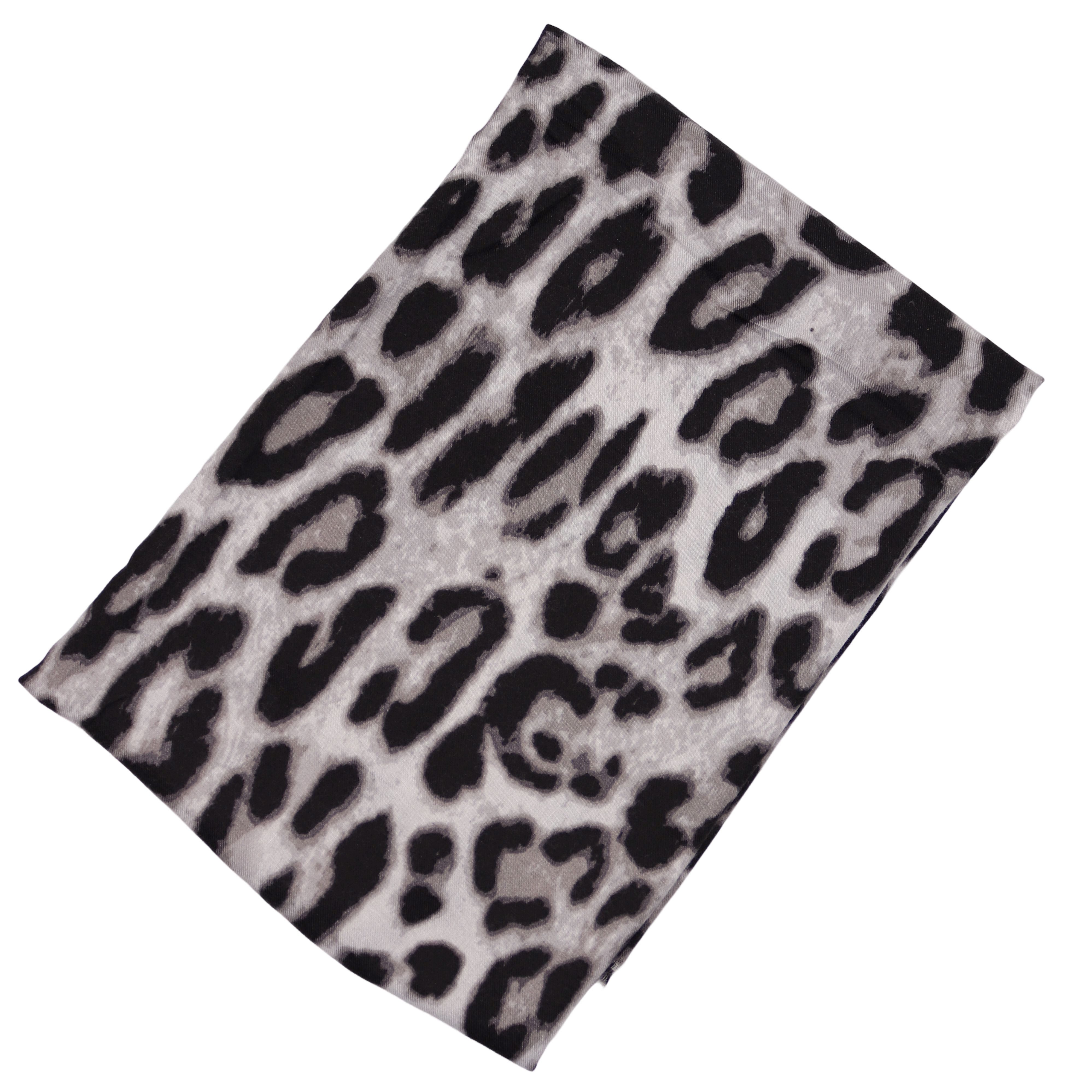 MIRROSI Modeschal weicher und warmer Schal Leo Leopard mit Fransen, 90x180cm, Paisley Muster Damen Halstuch ideal für Herbst und Winter – Bild 3 von 4