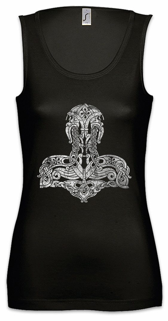 Tanktop Thor's Hammer II Ärmelloses Damen T-Shirt Mjölnr Viking Vikings