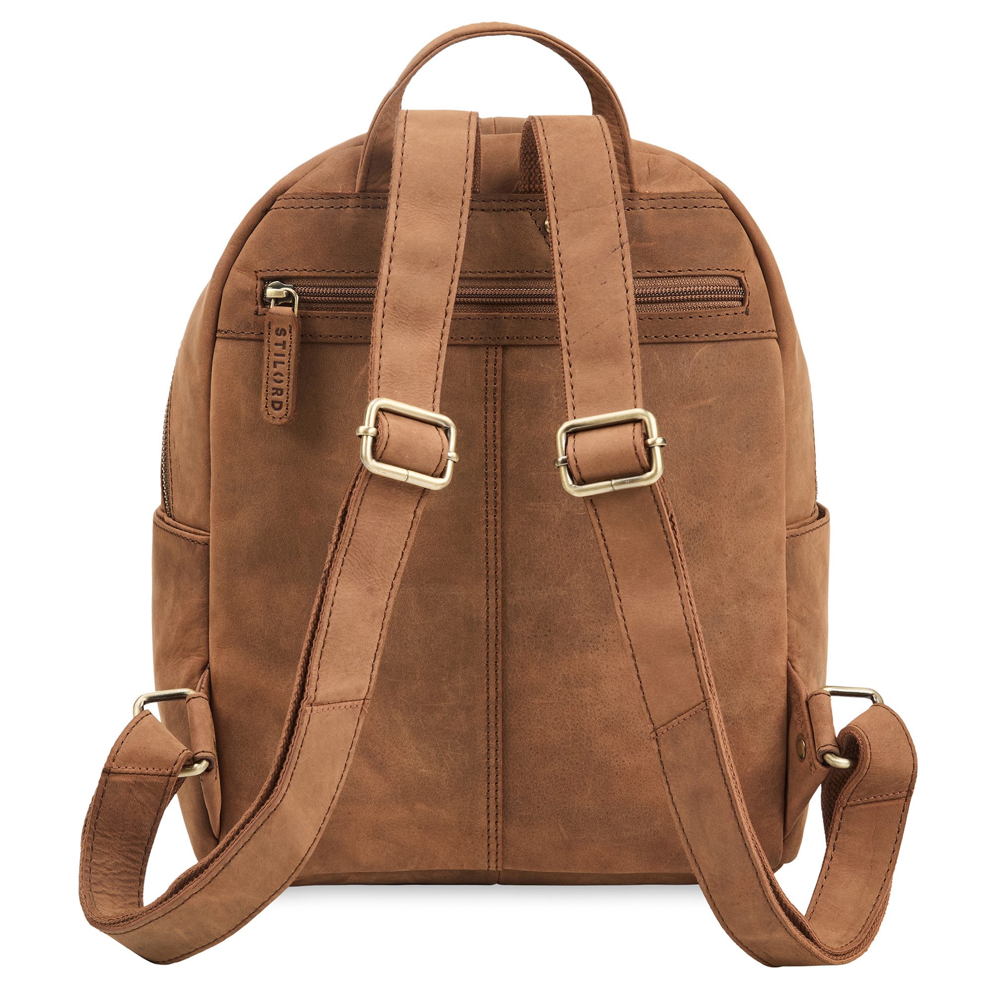 STILORD Cityrucksack "Bea" Lederrucksack Damen Echtleder Elegant Cityrucksack mittelgroß – Bild 5 von 5