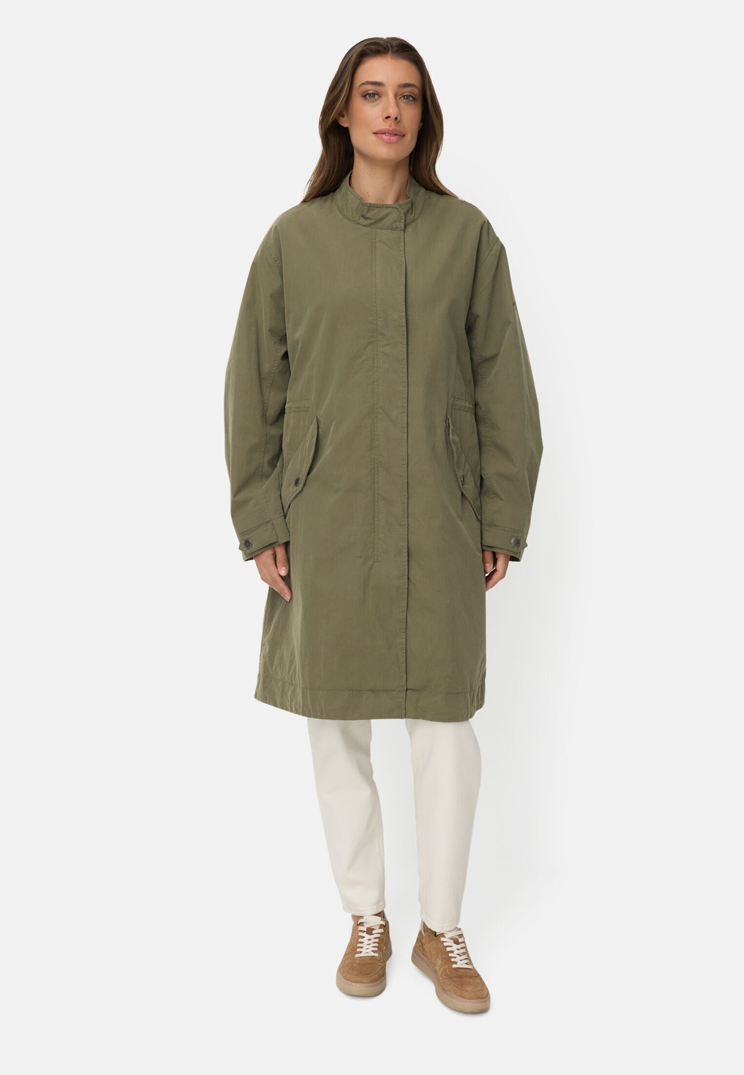 camel active Parka mit Kordelzug an der Taille Langarm (1-St)
