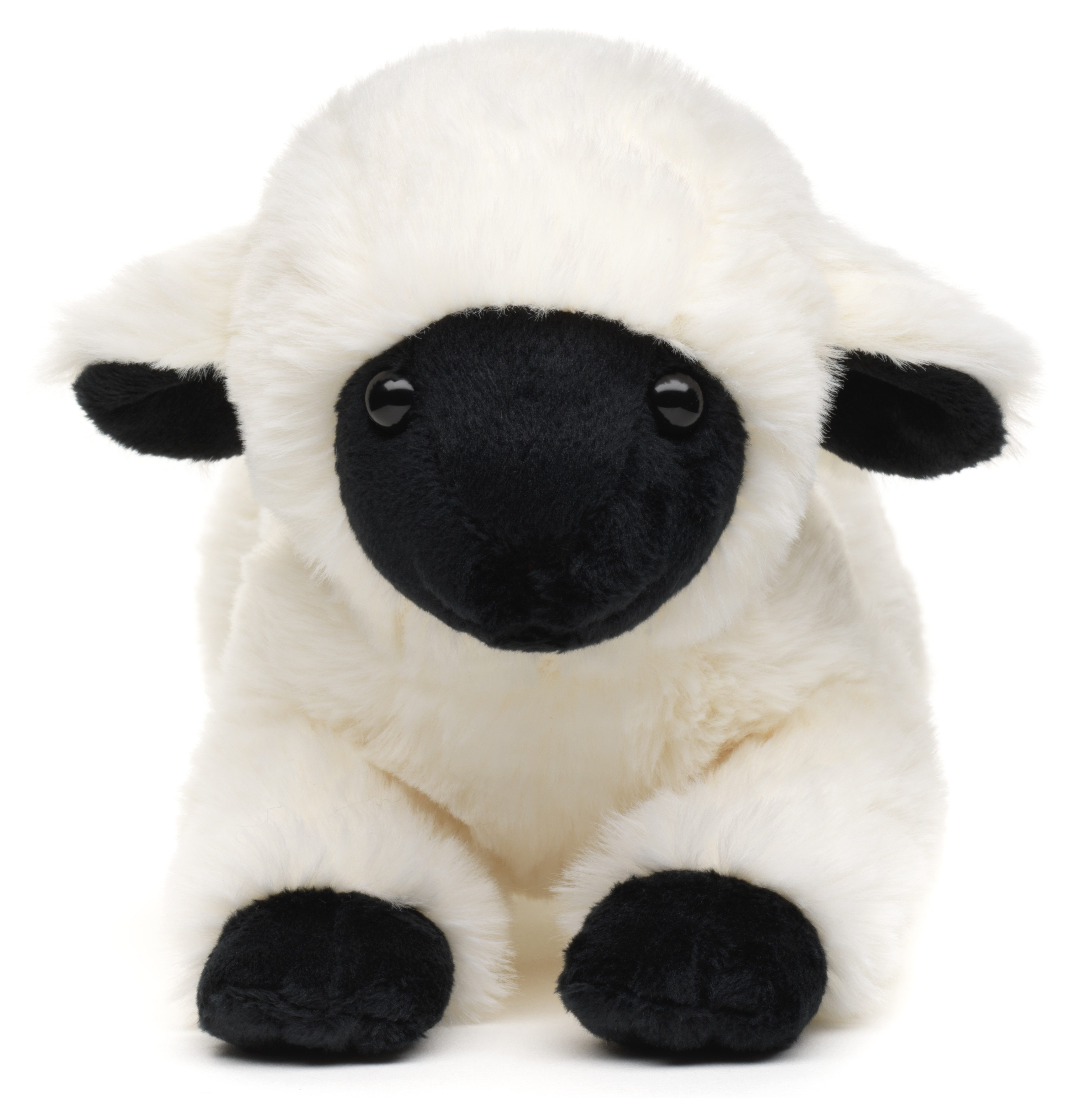 Uni-Toys Kuscheltier Lamm - versch. Fellfarben - 19 cm (Länge) - Plüsch-Schaf - Plüschtier, zu 100 % recyceltes Füllmaterial