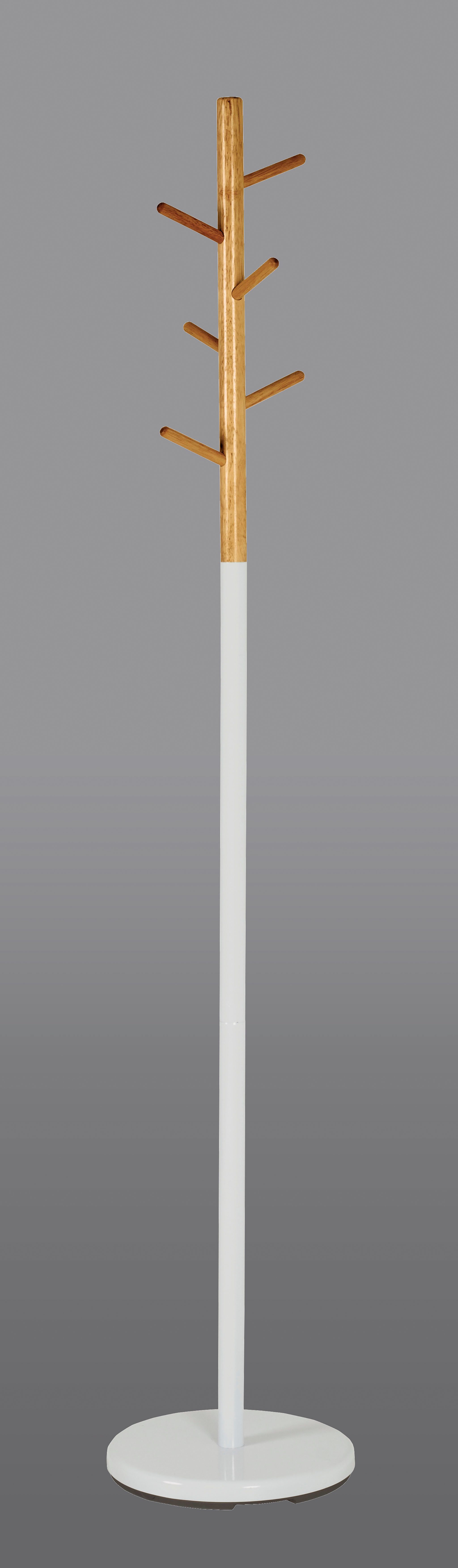 HAKU Garderobenständer Kleiderständer, Standgarderobe, rund - aus Massivholz Braun - Ø/H 30/173 cm