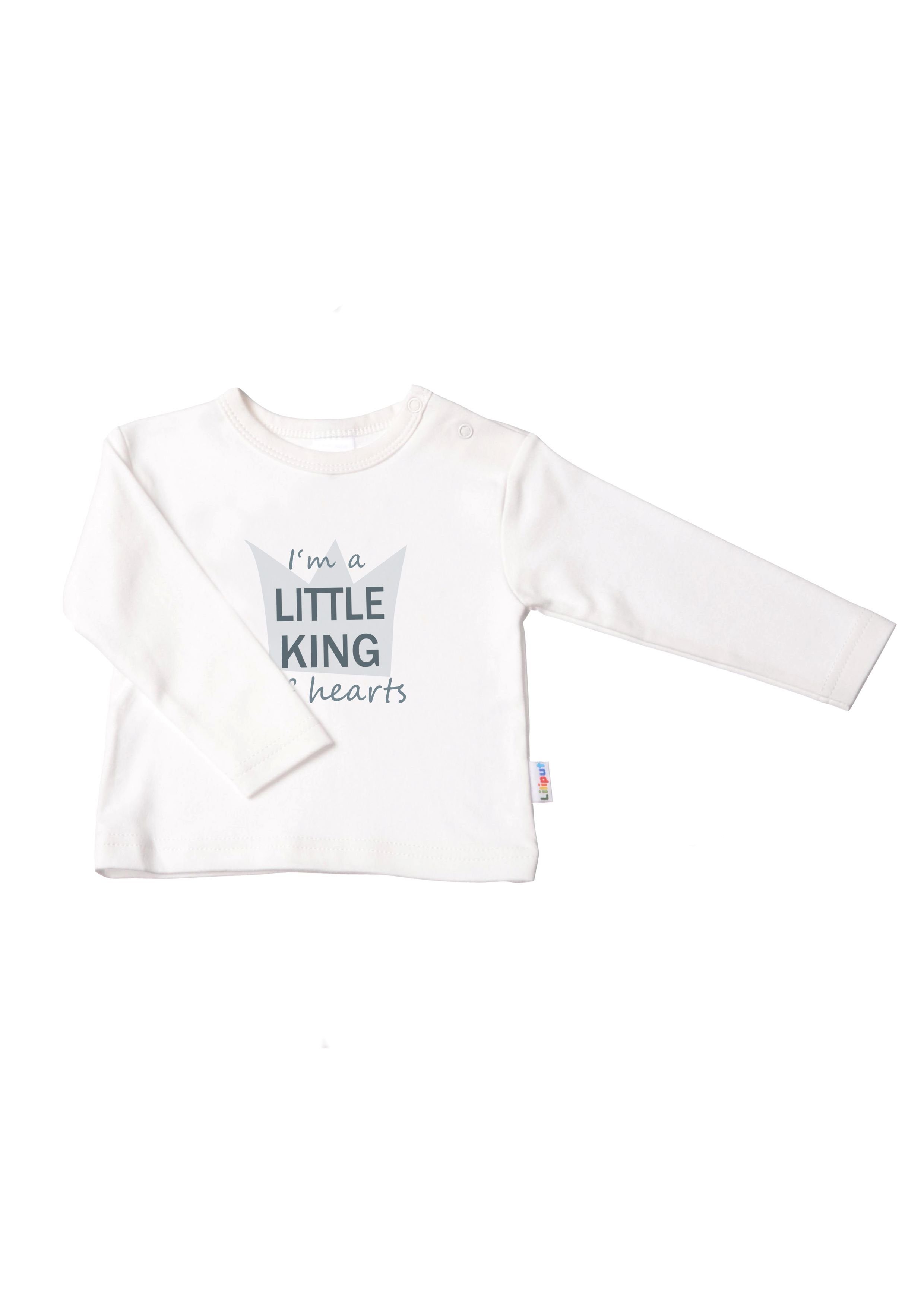 Liliput Langarmshirt der Druckknöpfen King Little mit Schulter auf