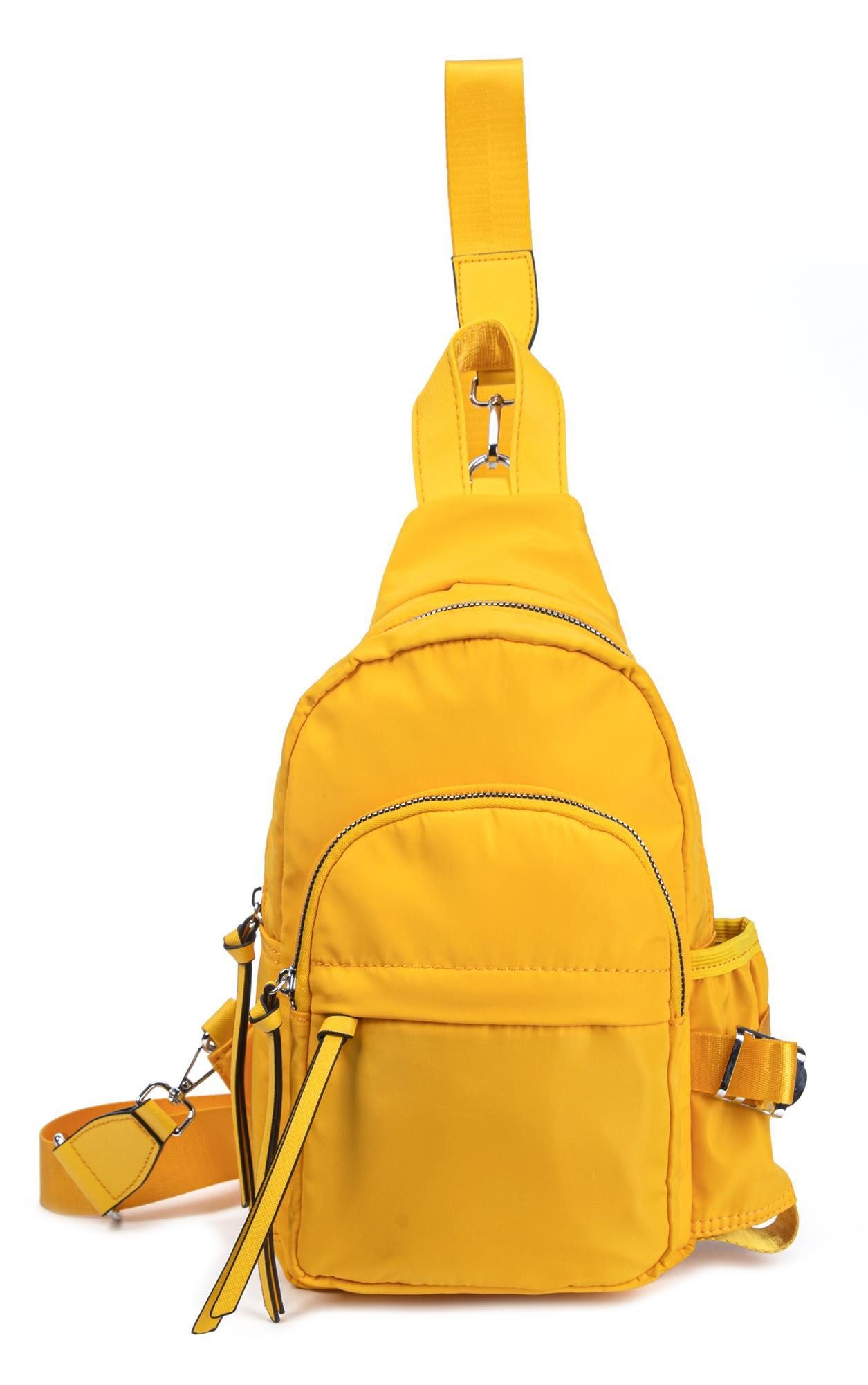 ITALYSHOP24 Schultertasche Damen Crossbody Sling-Tasche Brusttasche Bodybag Unisex Rucksack Reise, Umhängetasche Crossover Crossbag Shopper Handtasche sportlich Reise