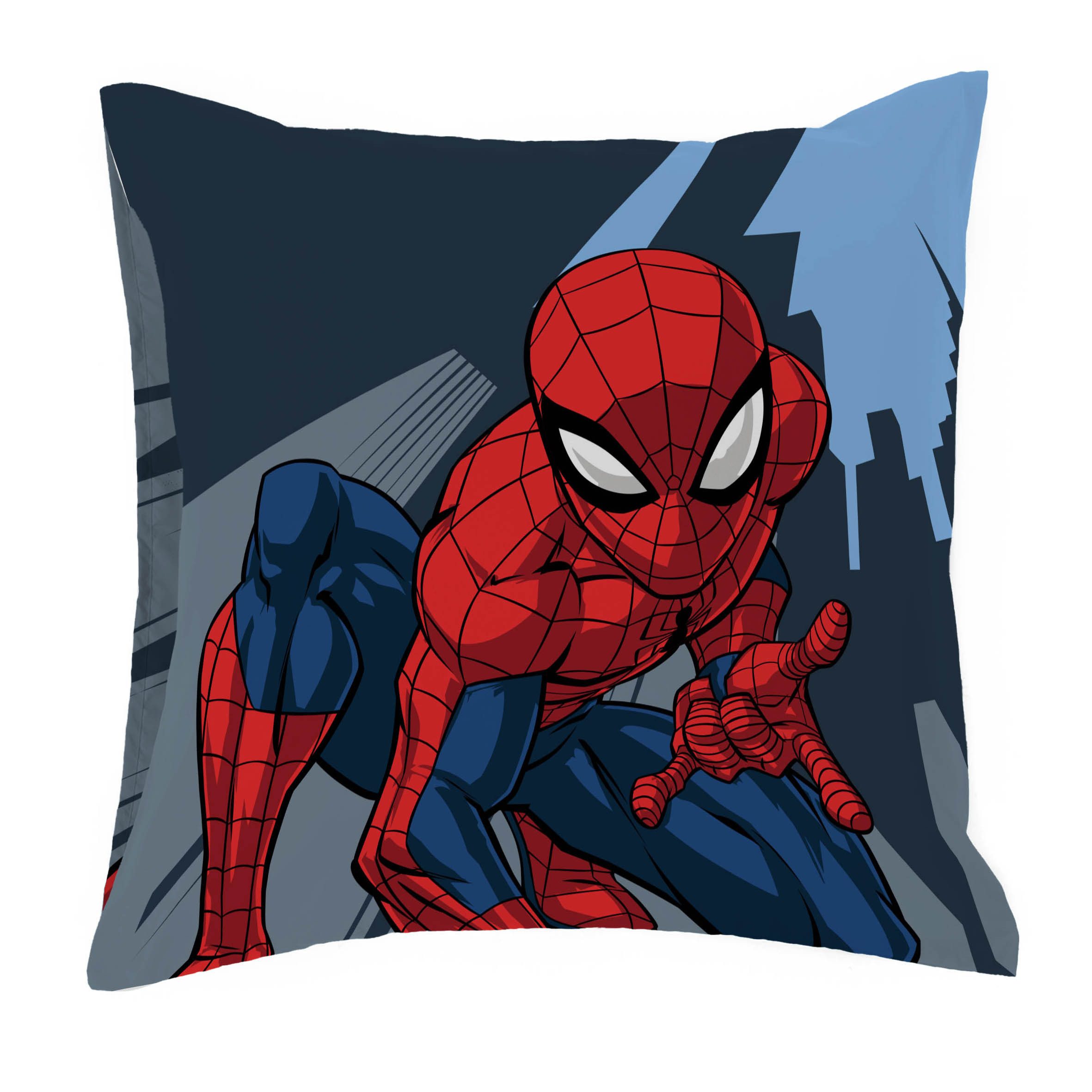 MARVEL Kinderbettwäsche Marvel Spiderman Bettbezug-Set 135x200 cm + Kissenbezug 80x80 cm, Washed Cotton, 2 teilig, 100 % Baumwolle, maschinenwaschbar, wendbar – Bild 5 von 5