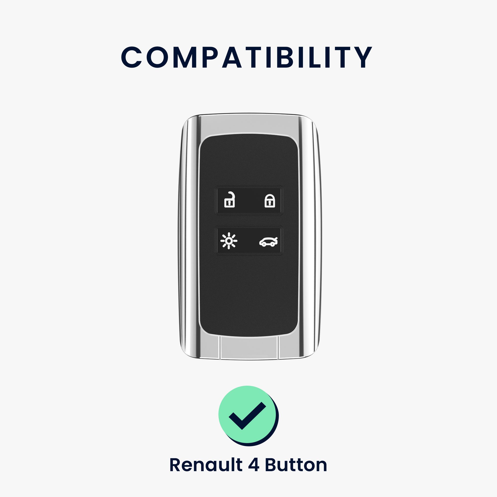 kwmobile Schlüsseltasche Hülle für Renault 4-Tasten Smartkey Autoschlüssel günstig online kaufen