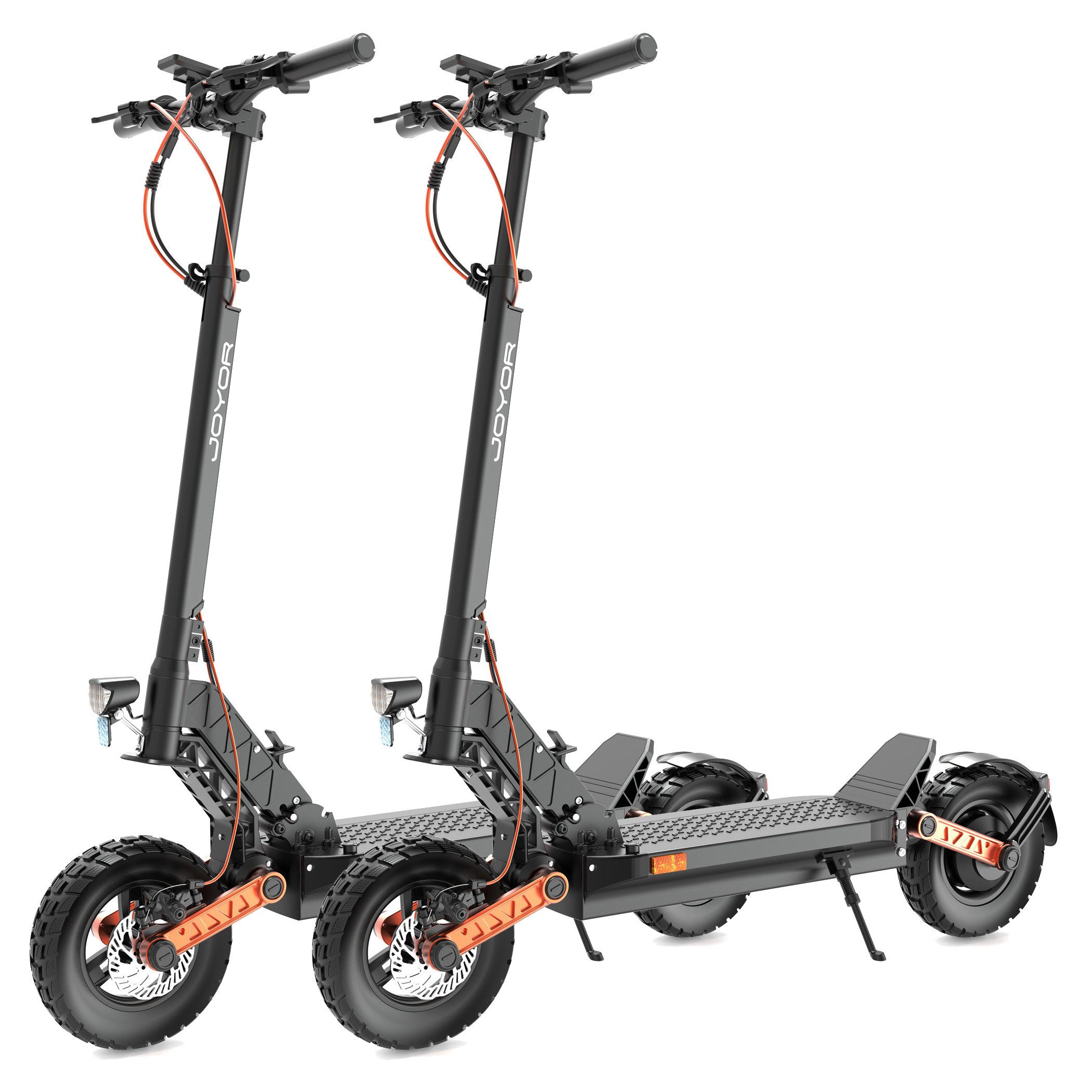 JOYOR E-Scooter Offroad Elektroroller S5 ABE mit Straßenzulassung 10 Zoll 624Wh Akku, 20 km/h, 500W, hohe Reichweite, vollgefedert