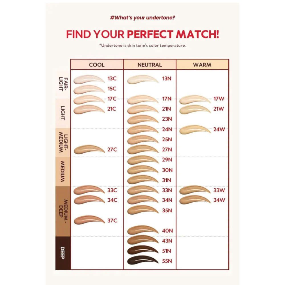 TIRTIR Foundation TIR TIR, Mask Fit Red Cushion 17C Porcelain - 18 g, Feuchtigkeitsspendendes Cushion-Make-up mit sanfter Deckkraft