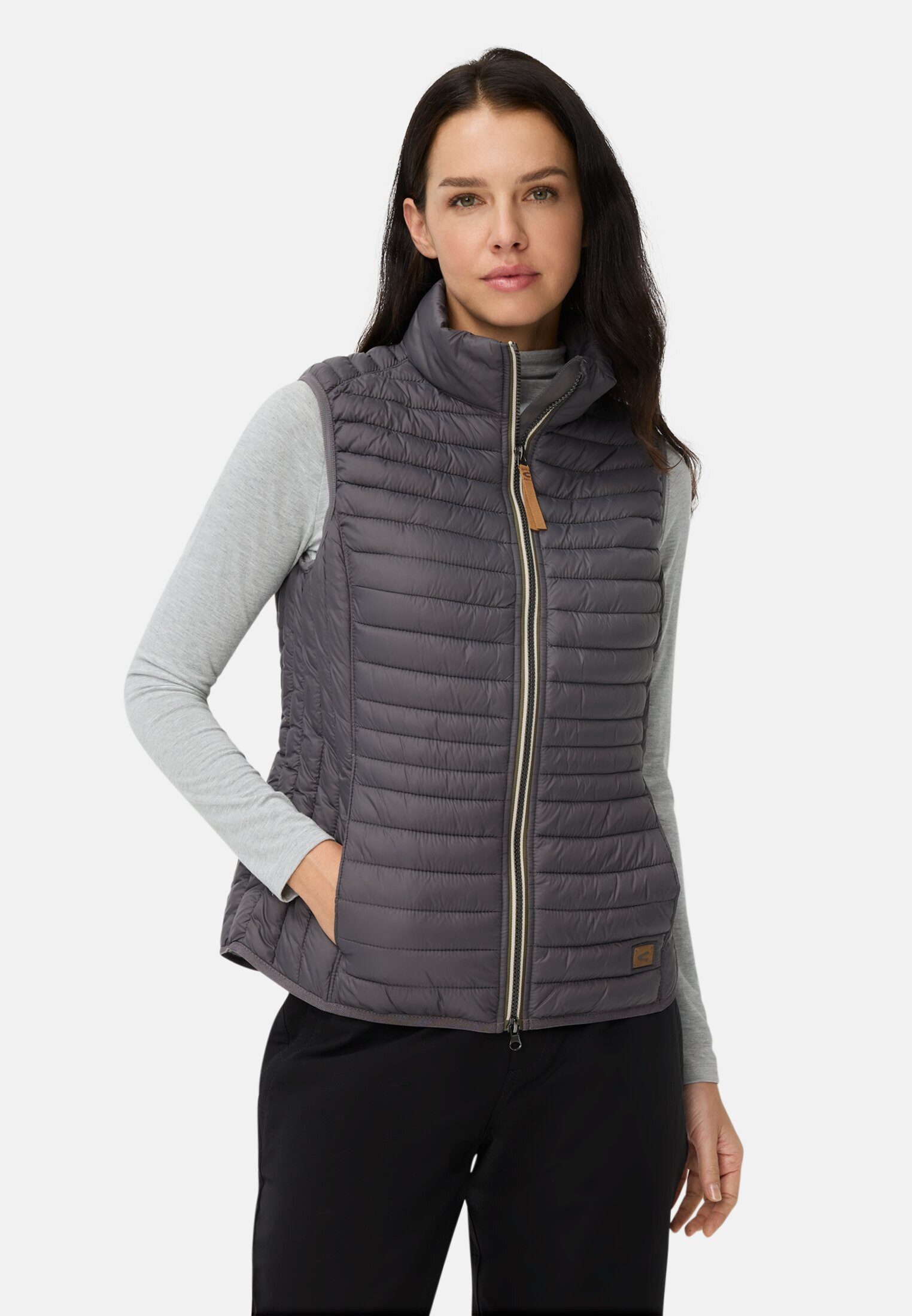camel active Steppweste mit reflektierenden Details ärmellos Stehkragen mit günstig online kaufen