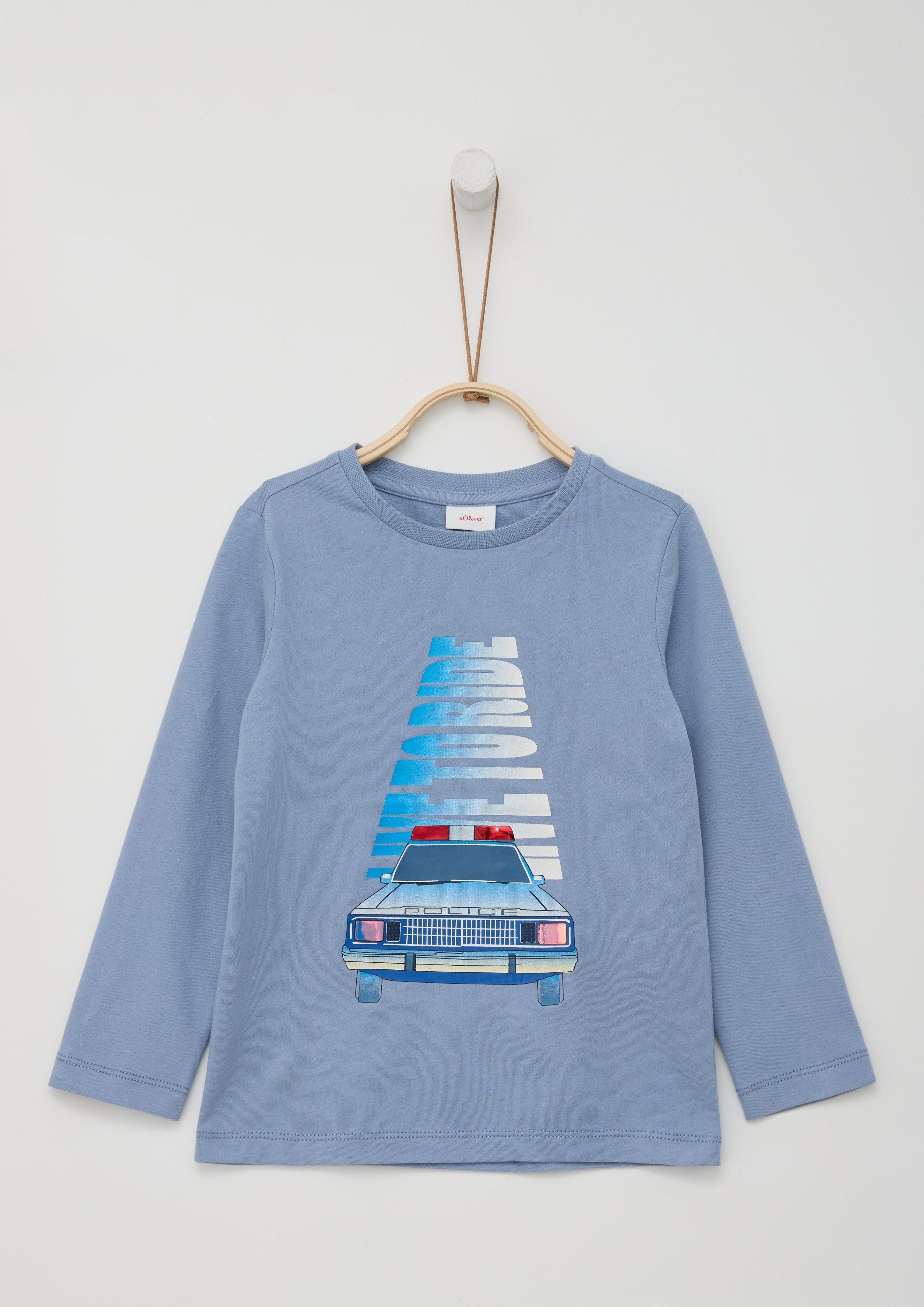 Langarmshirt Longsleeve mit effektvollem Print