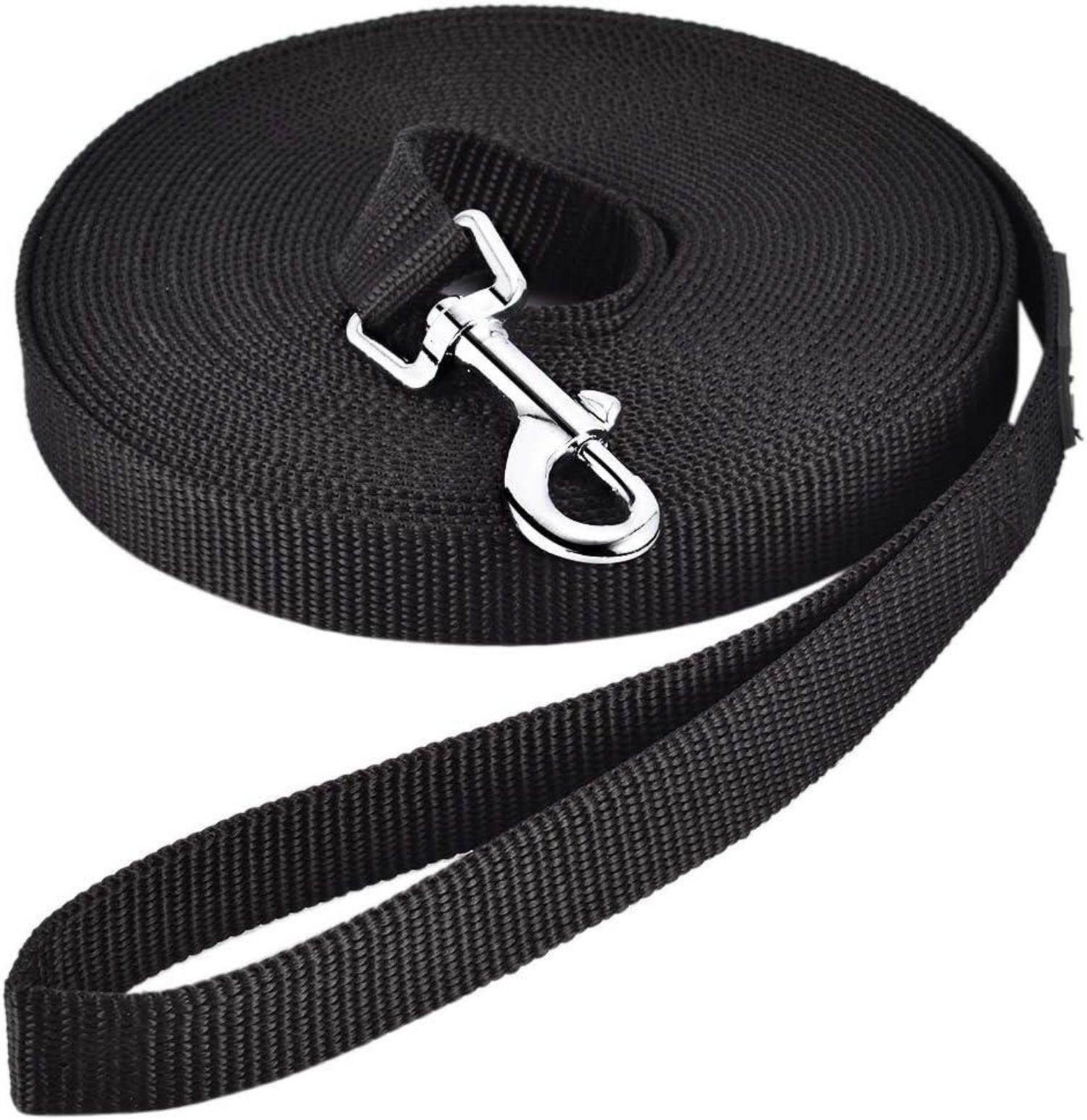 Hunde-Halsband Schleppleine 20m Nylon Hundeleine Robust Trainingsleine D-Karabiner