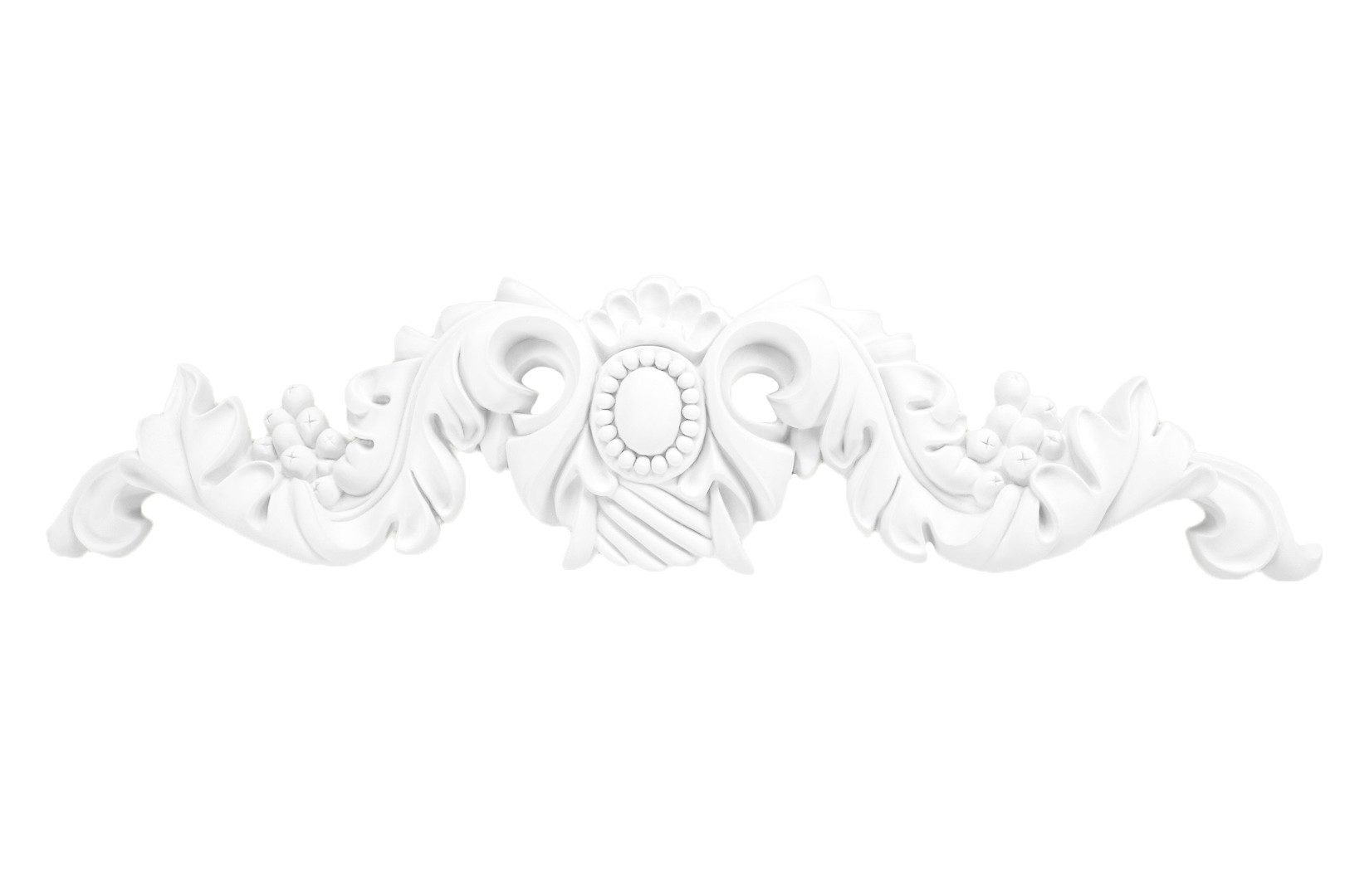 Grand Decor Ornament (Ornament aus PU - große Auswahl, 125x550mm Stuck, stoßfeste Deko schnitzerei - Verzierung für Wand und Deck)