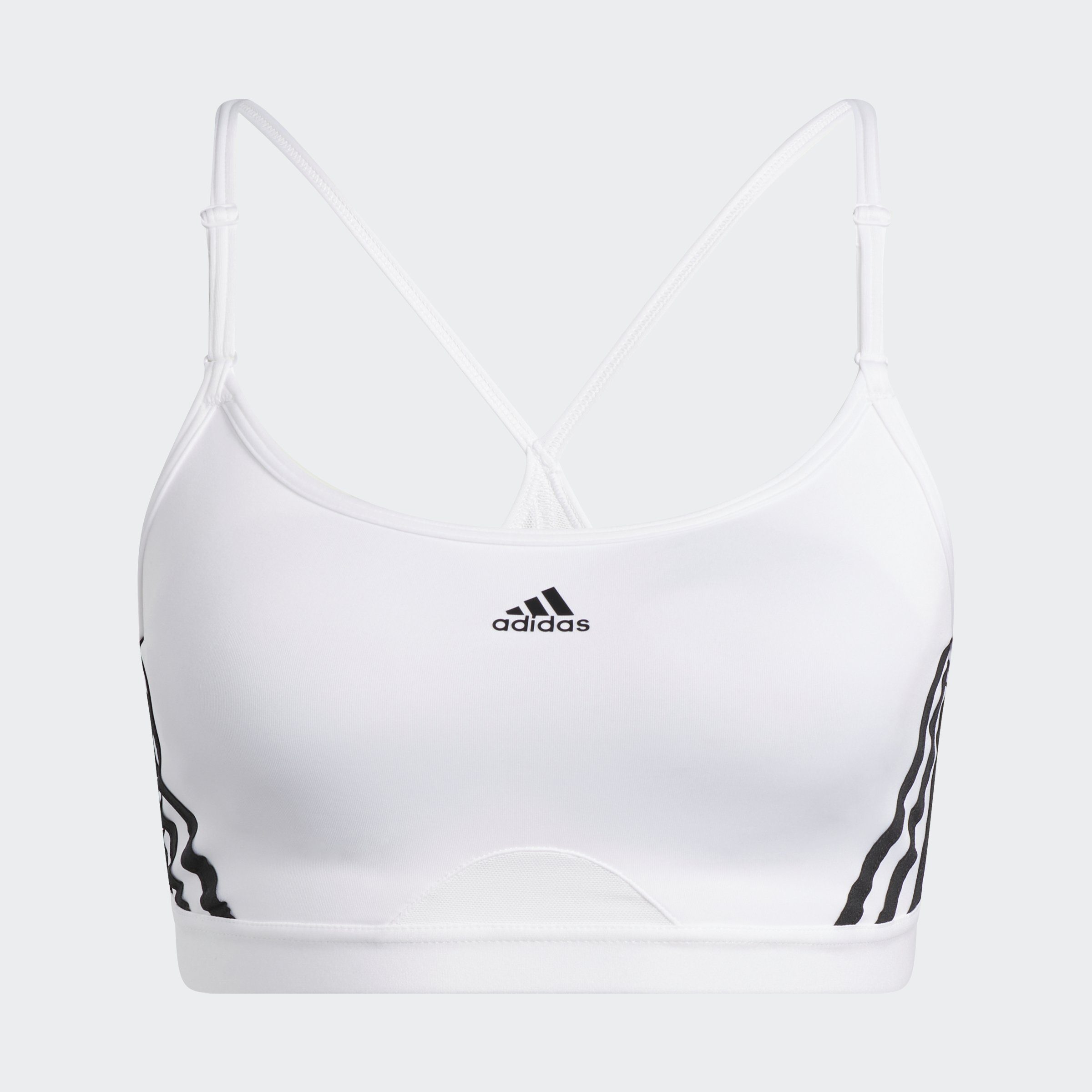 White AEROREACT Black Performance ADIDAS LIGHT-SUPPORT Sport-BH TRAINING / 3-STREIFEN adidas (1-tlg)