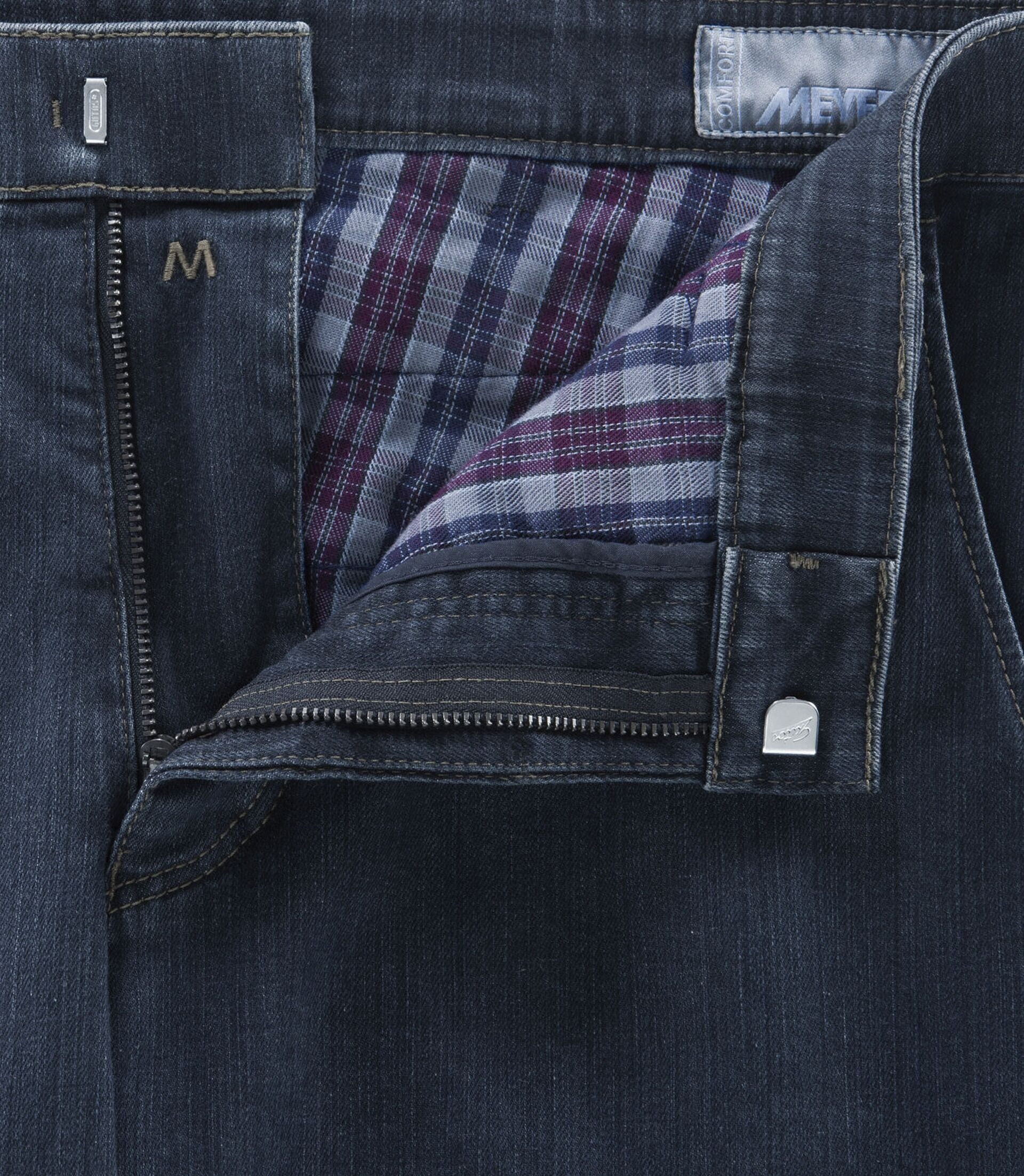 MEYER 5-Pocket-Jeans Roma aus Stretch-Denim mit Dehnbund
