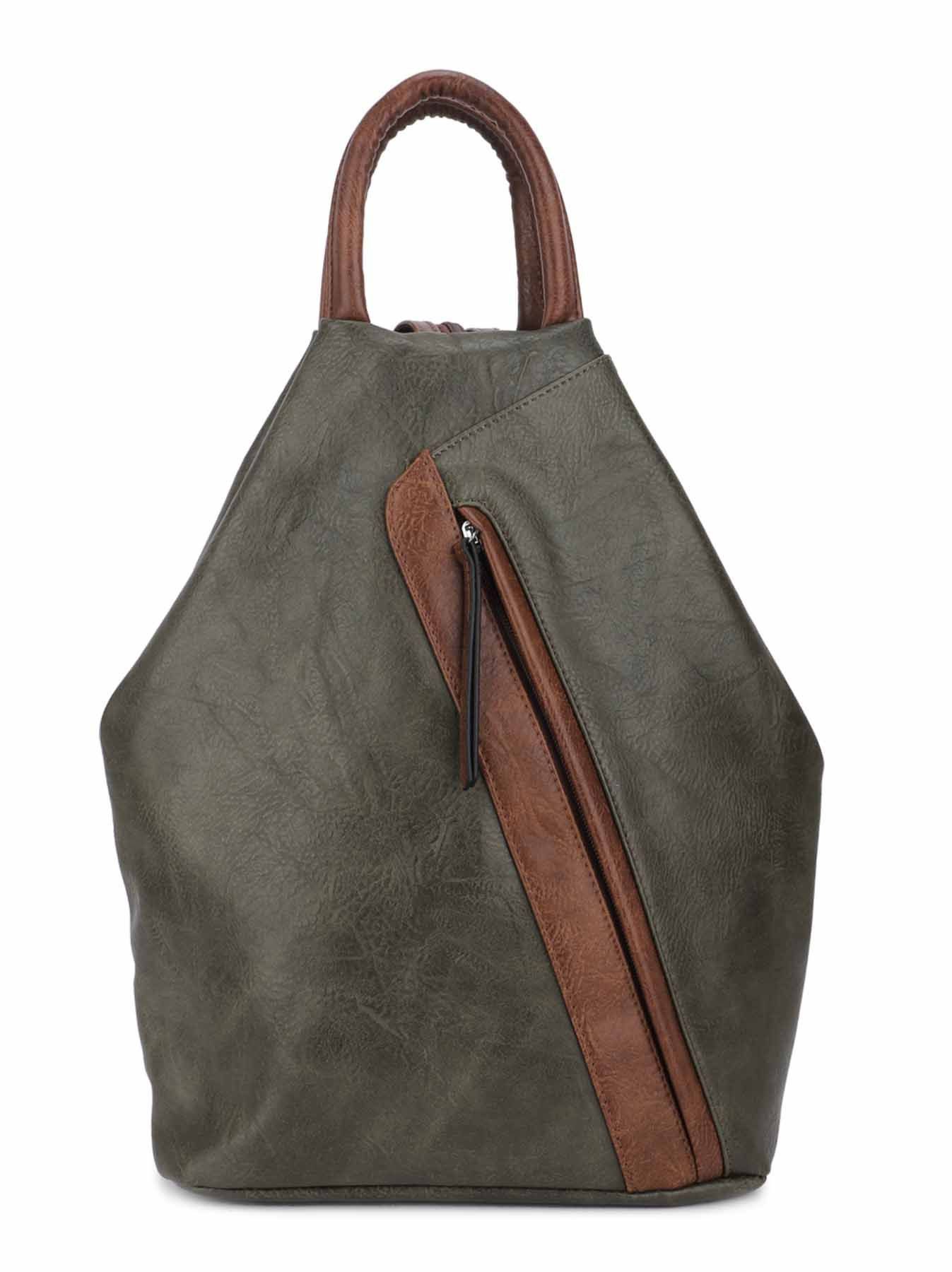 ITALYSHOP24 Rucksack Damen Cityrucksack Daypack Tasche Umhängetasche Tagesrucksack Backpack, Handtasche Freizeitrucksack Leder Optik Schule …