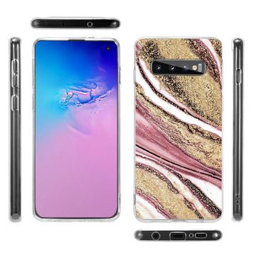 CoolGadget Handyhülle Marmor Slim Case für Samsung Galaxy S10 Plus 6,4 Zoll, Hülle Dünne Silikon Schutzhülle für Samsung S10+ Hülle