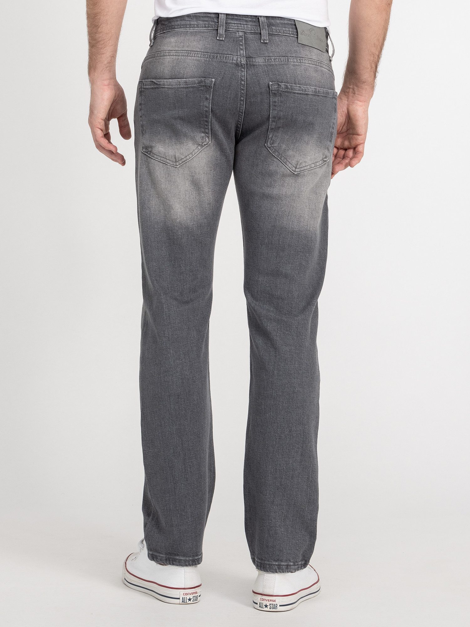 Rock Creek Straight-Jeans Jeans Herren Jeans Stonewashed Dunkelgrau RC-2439