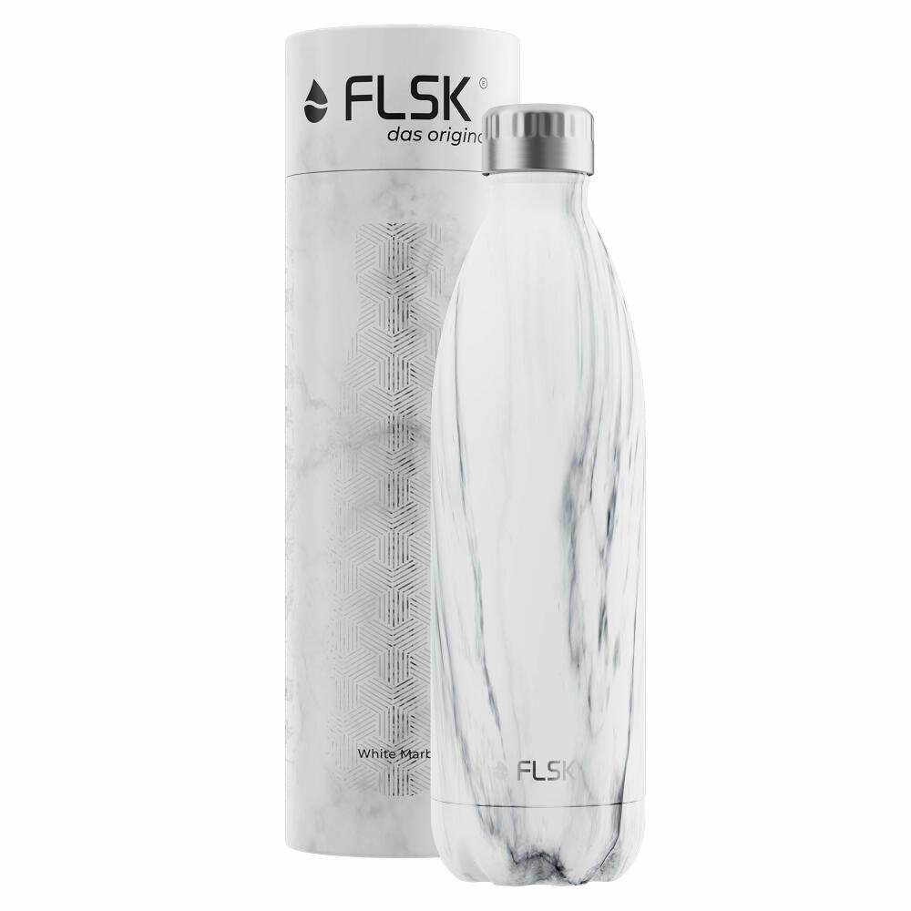 1 L Marble FLSK White Trinkflasche