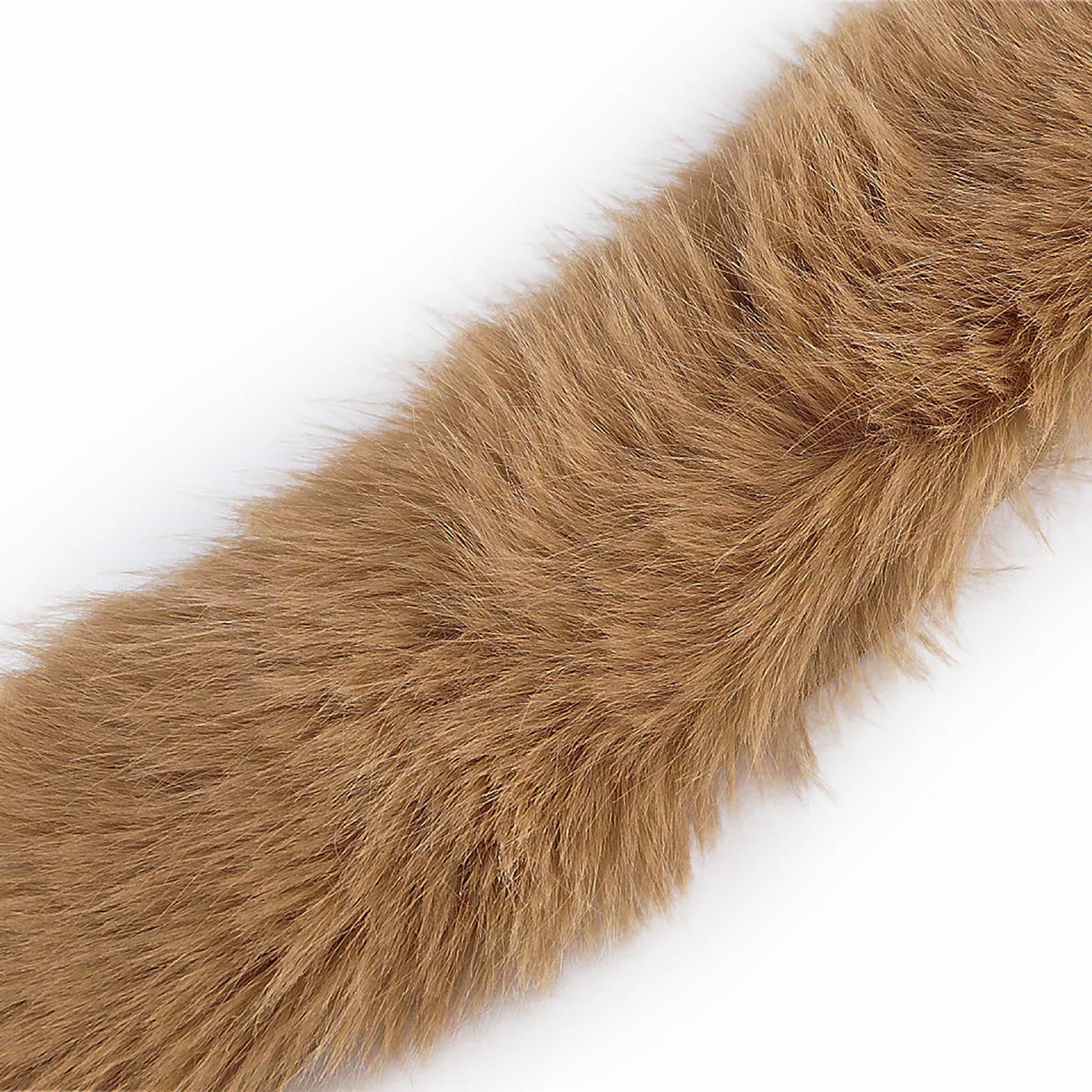 maDDma Webband Kunstfell Fellbesatz ab 1m x 9cmMeterware Kunstpelz Fellstrang, beige