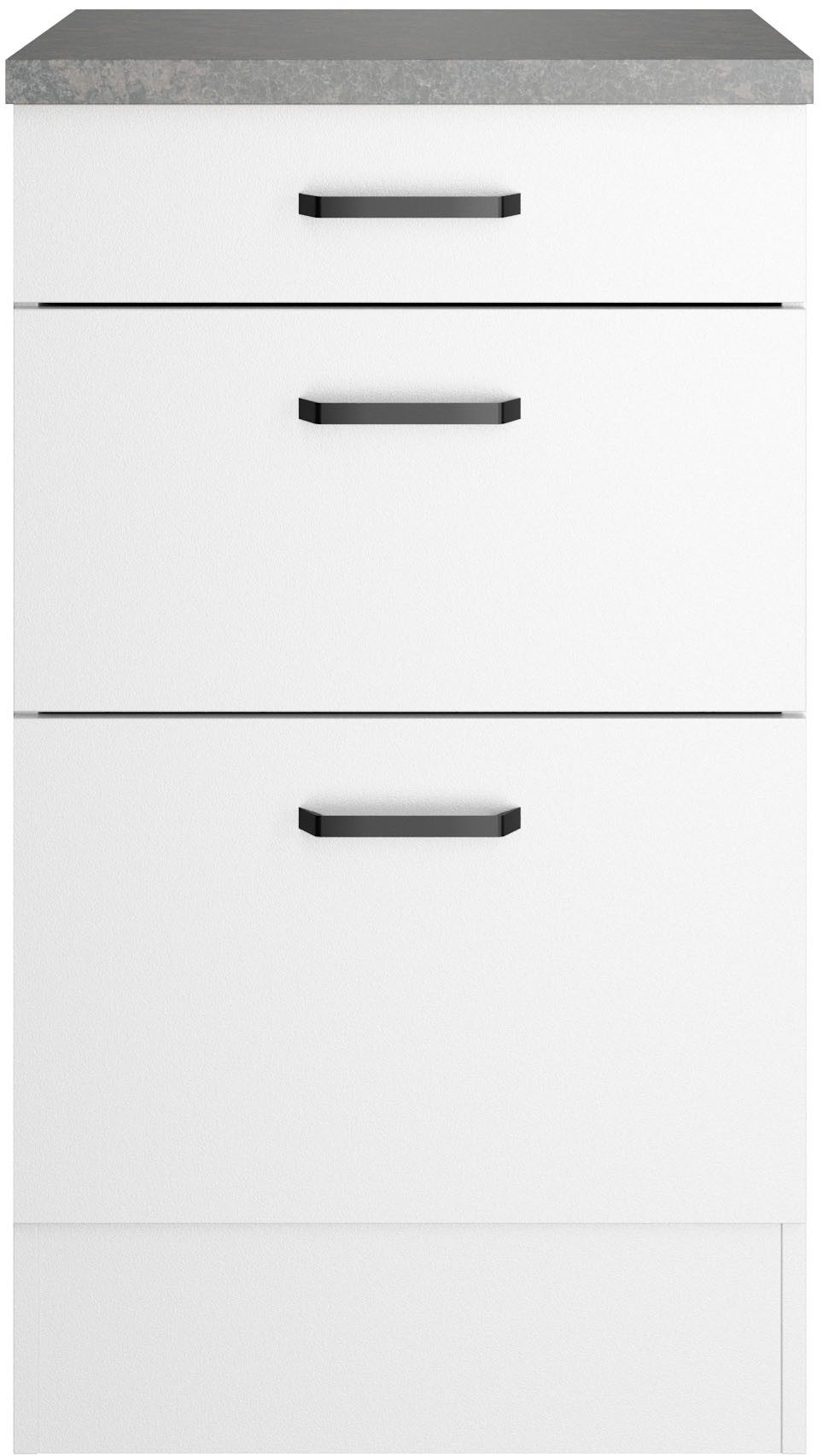 OPTIFIT Unterschrank OPTImulti Breite 50 cm, Tiefe 60 cm, mit 1 Schubkasten, 2 Auszügen