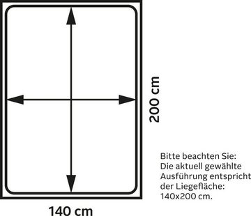 Home affaire Massivholzbett Indra, mit dekorativen Fräsungen, in 2 Breiten: 140/200 und 180/200 cm