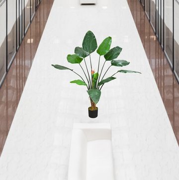 Kunstbaum Strelitzie Paradiesvogelblume Kunstpflanze Künstliche Pflanze 145 cm, Decovego