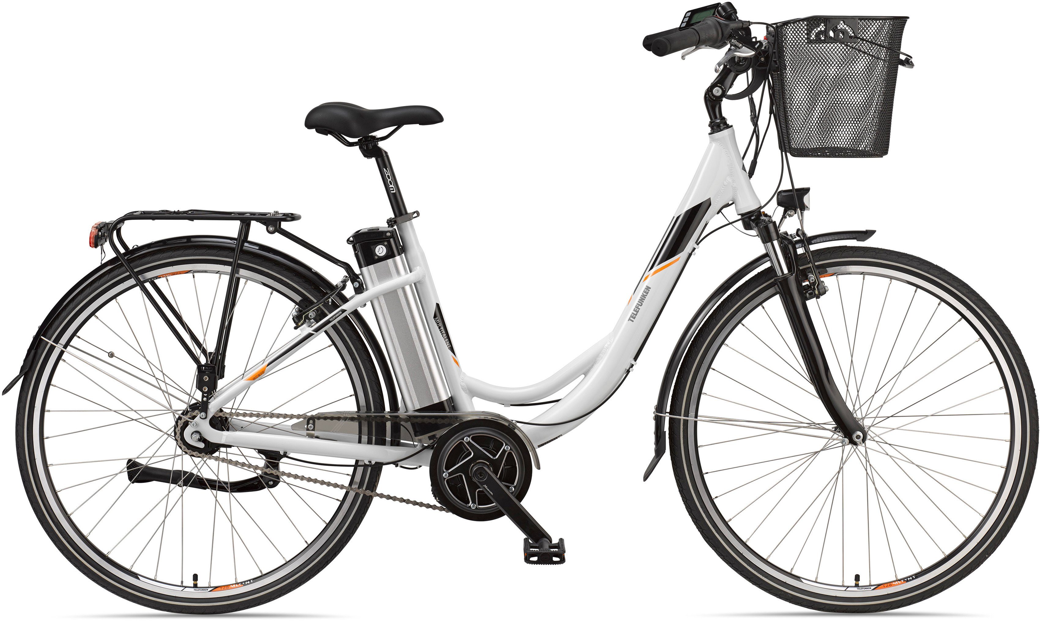 Telefunken E-Bike »Multitalent RC870«, 7 Gang Shimano Nexus Schaltwerk,  Mittelmotor 250 W, mit Fahrradkorb online kaufen | OTTO