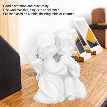 GOOLOO Engelfigur Engelfigur Engels Statue 8 cm aus Resin für Desktop-Dekoration weiß, Anwendbarer Anlass: Zuhause, Party, Weihnachten