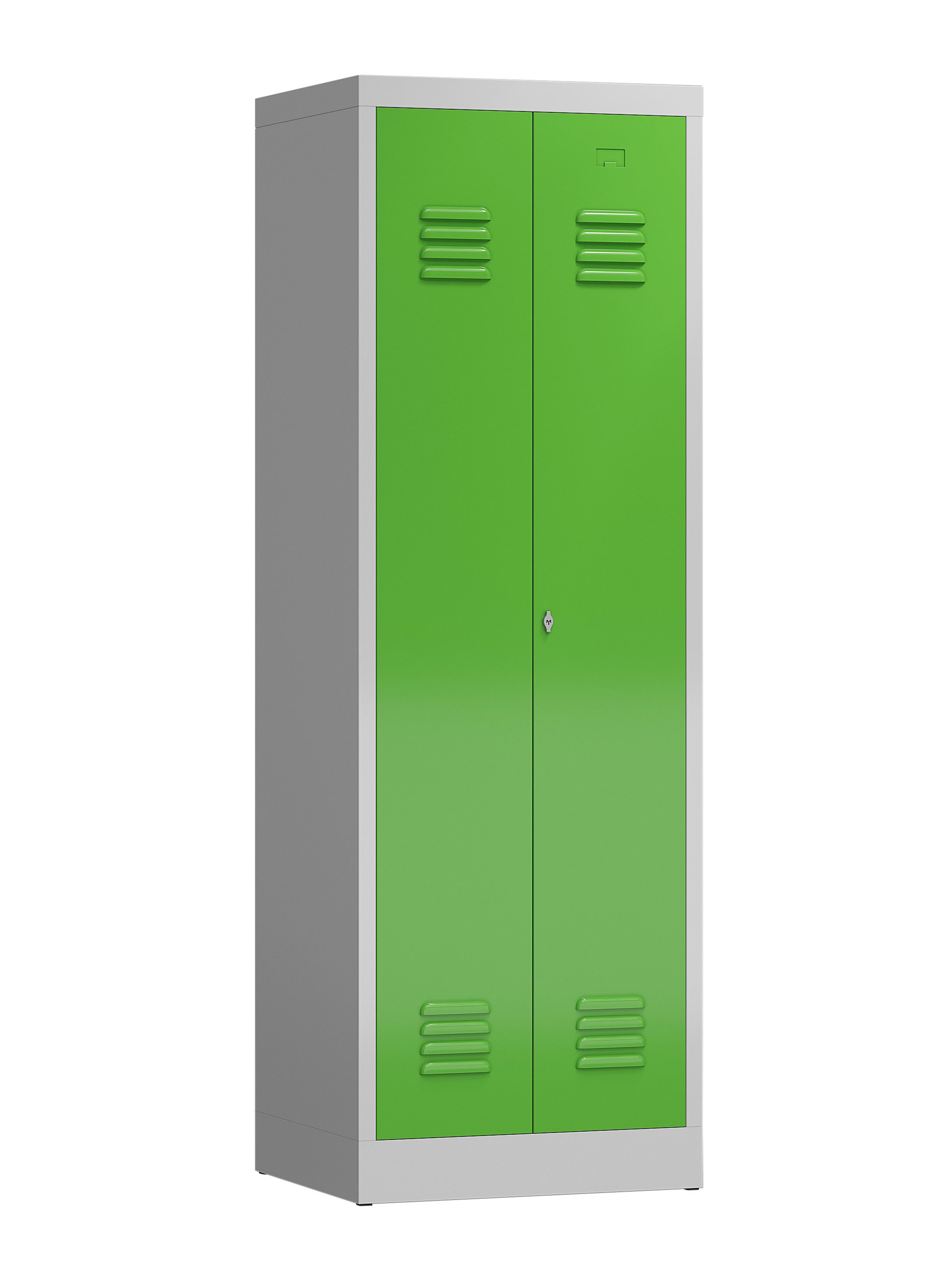 Steelboxx Spind Spind Spindschrank 2 Abteile mittig schließend 180x60x50mm (1-St) Komplett verschweißt und montiert, keine Montage erforderlich